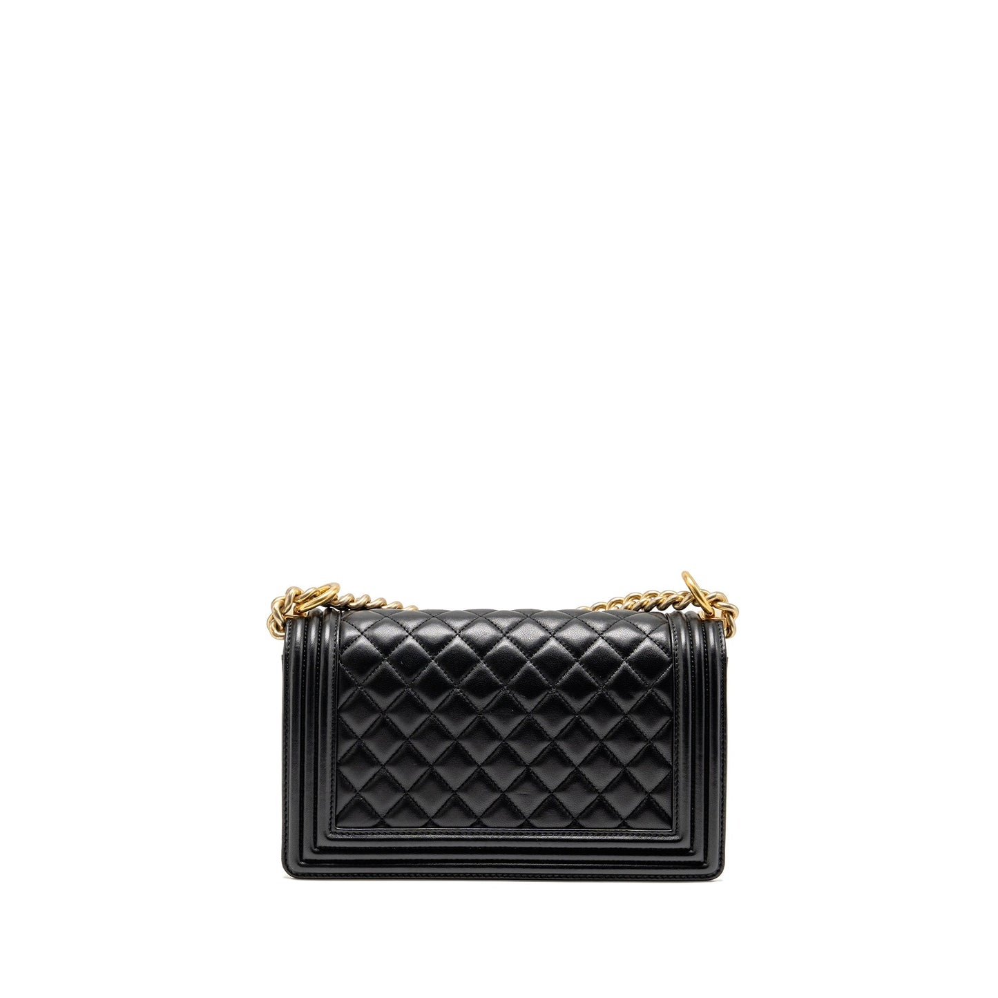 Chanel Boy lambskin GHW Black Handbag Ghw 2