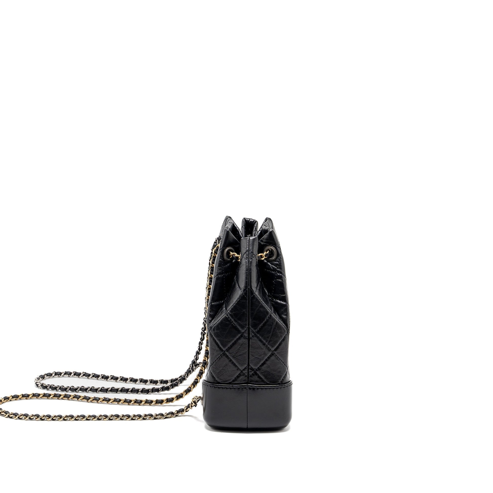 Chanel Gabrielle Backpack Aged Calfskin colour Hardware Multicolour Black Small