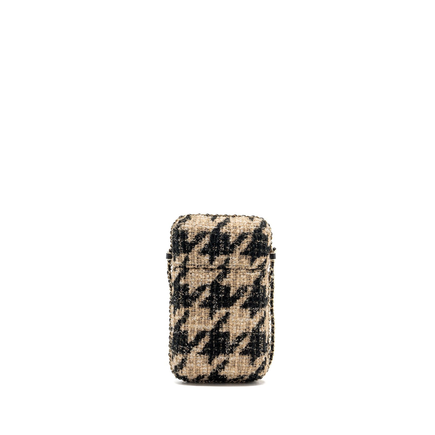 Chanel vertical phone tweed light LGHW Multicolor Black Brown Handbag