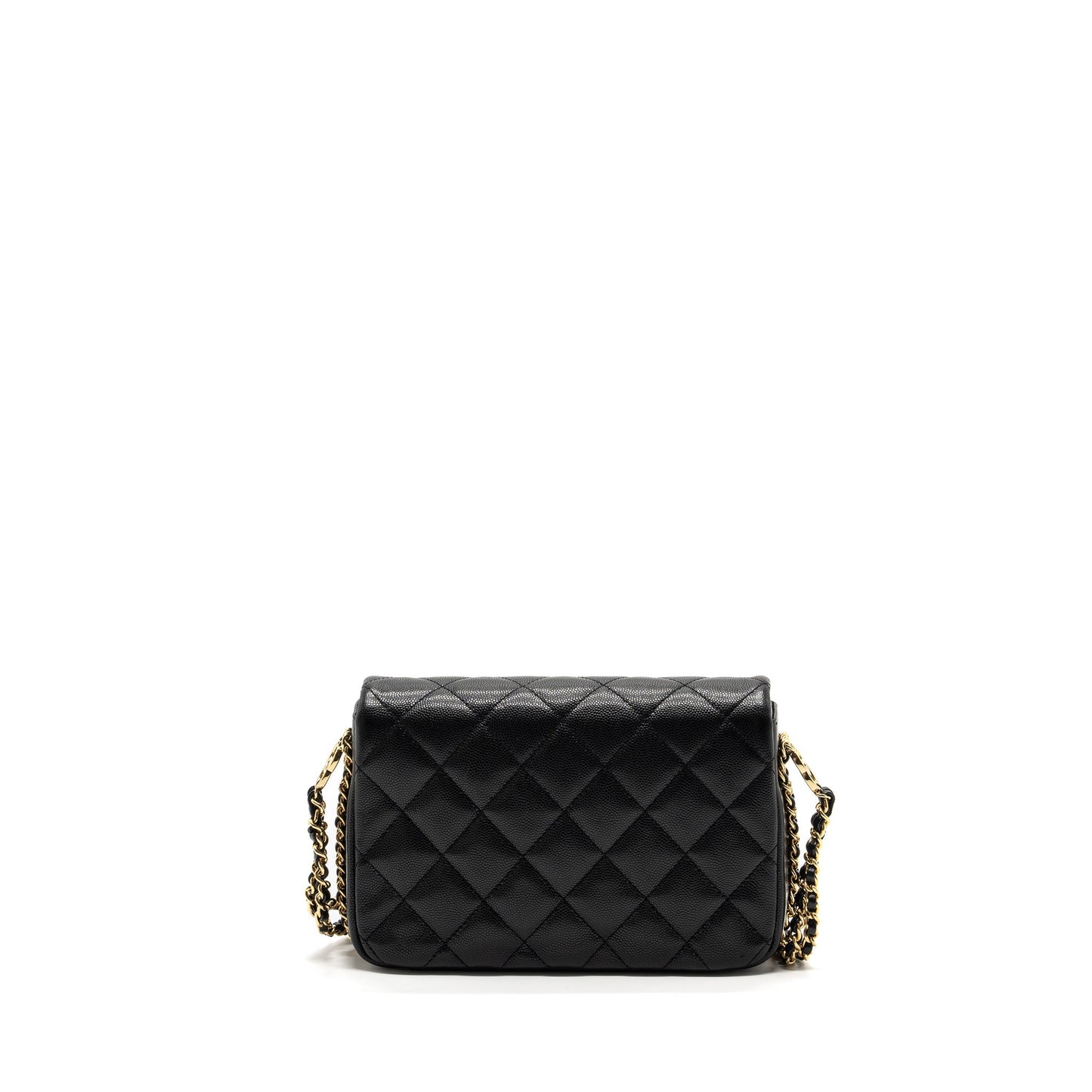 Chanel Quilted Flap Double CC Logo Caviar Black Shoulder Bag