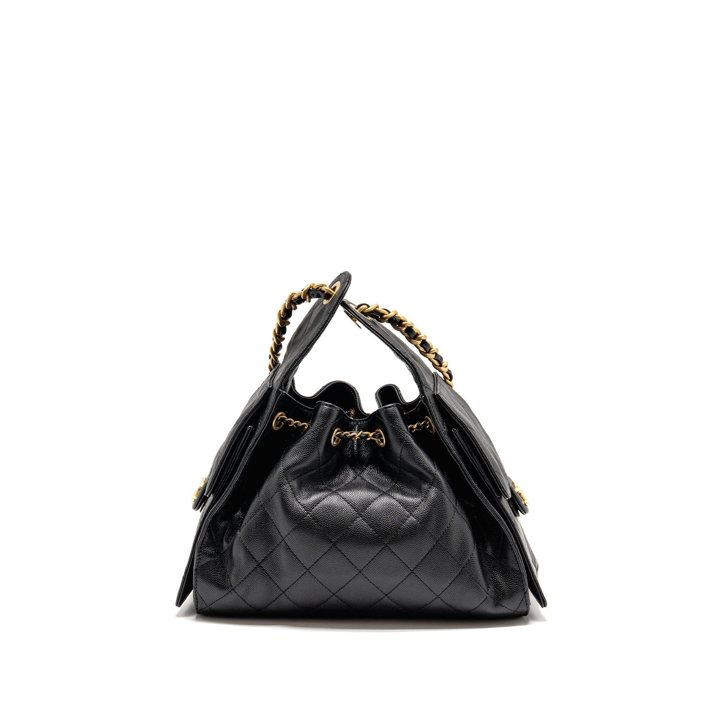 Chanel 25 Caviar GHW Microchip Black Small Handbag Microchip 1
