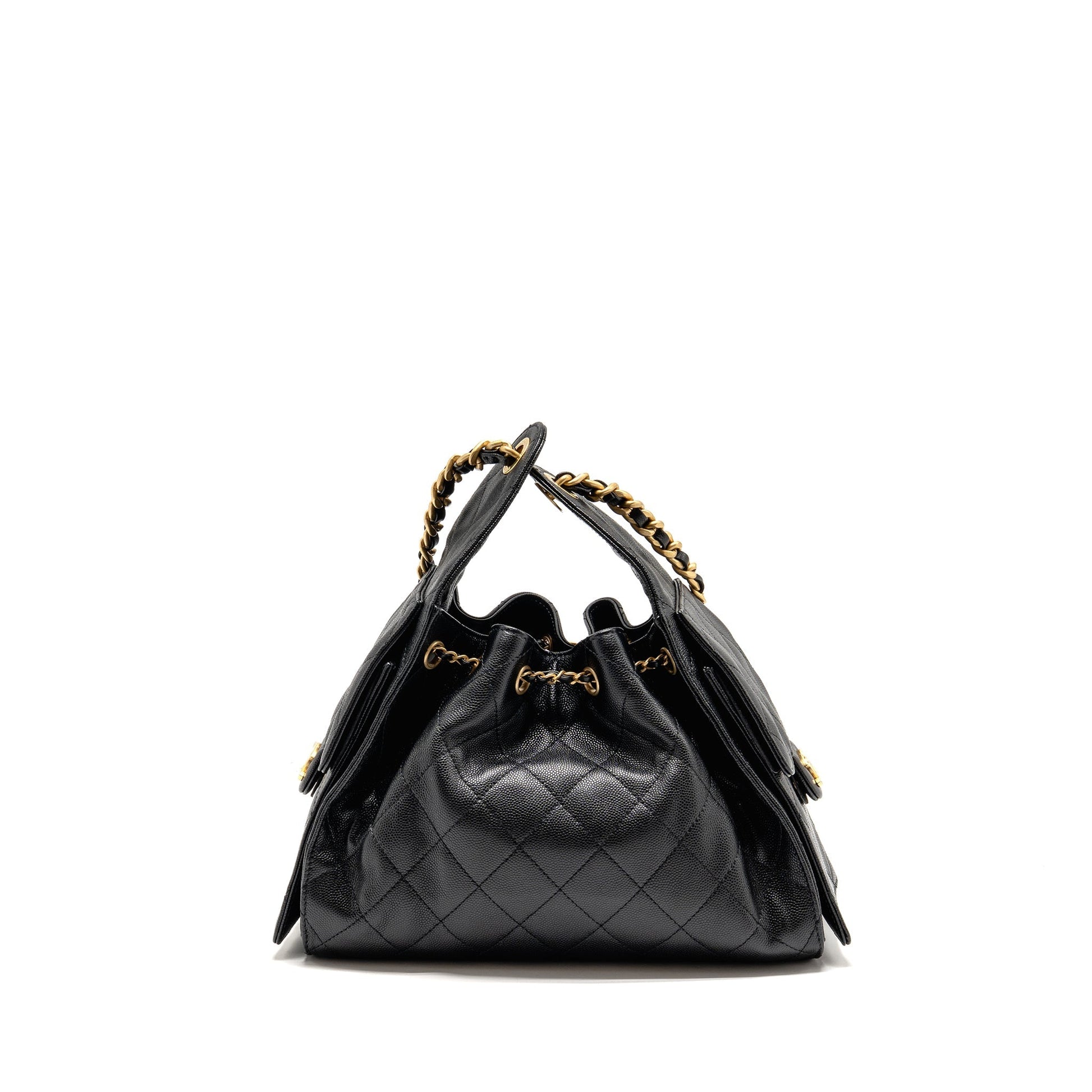 Chanel 25 Caviar GHW Microchip Black Small Handbag Microchip 1