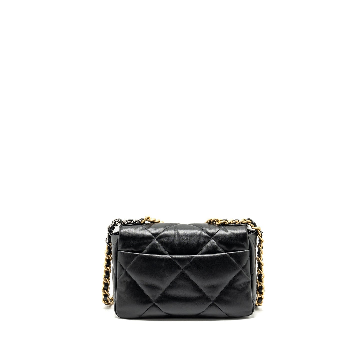 Chanel 19 Goatskin hardware Multicolor Multicolour Black Small Handbag
