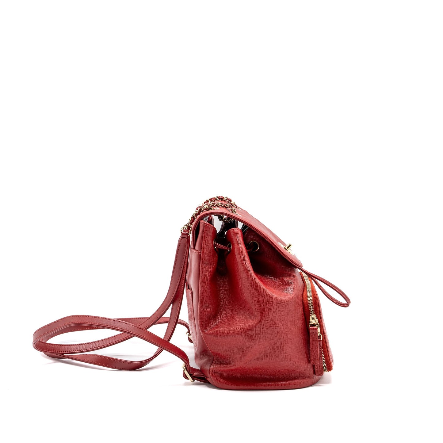Chanel affinity backpack caviar GHW Red