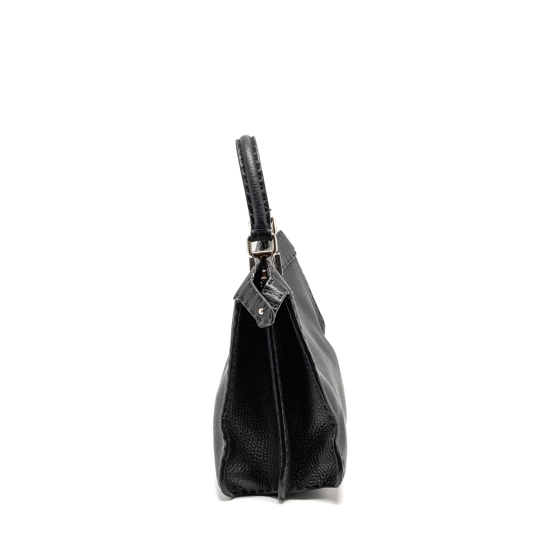 Fendi Peekaboo Purse Calfskin Black Medium Travel Bag