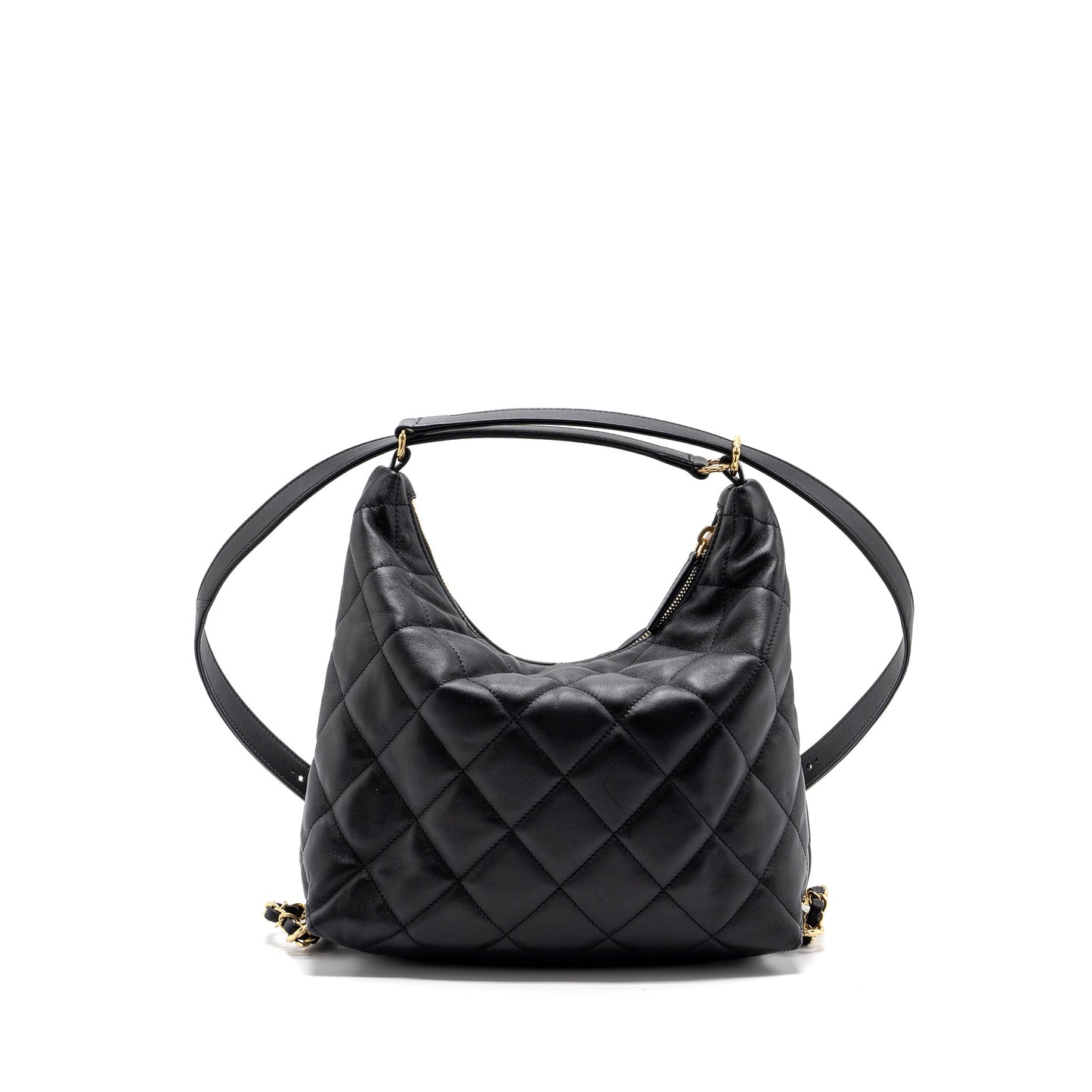 Chanel 22B hobo lambskin GHW microchip Black Shoulder Bag Microchip 1