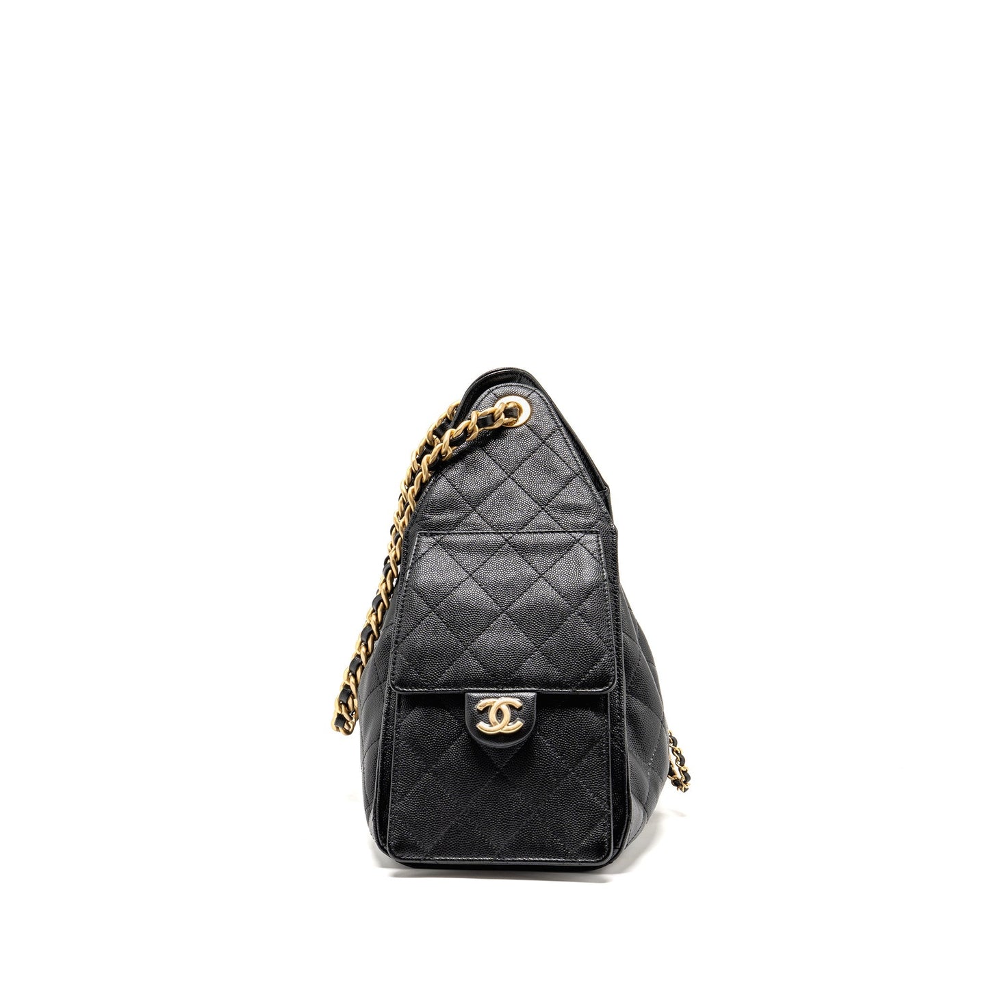 Chanel 25 Caviar GHW Microchip Black Small Handbag Microchip 1