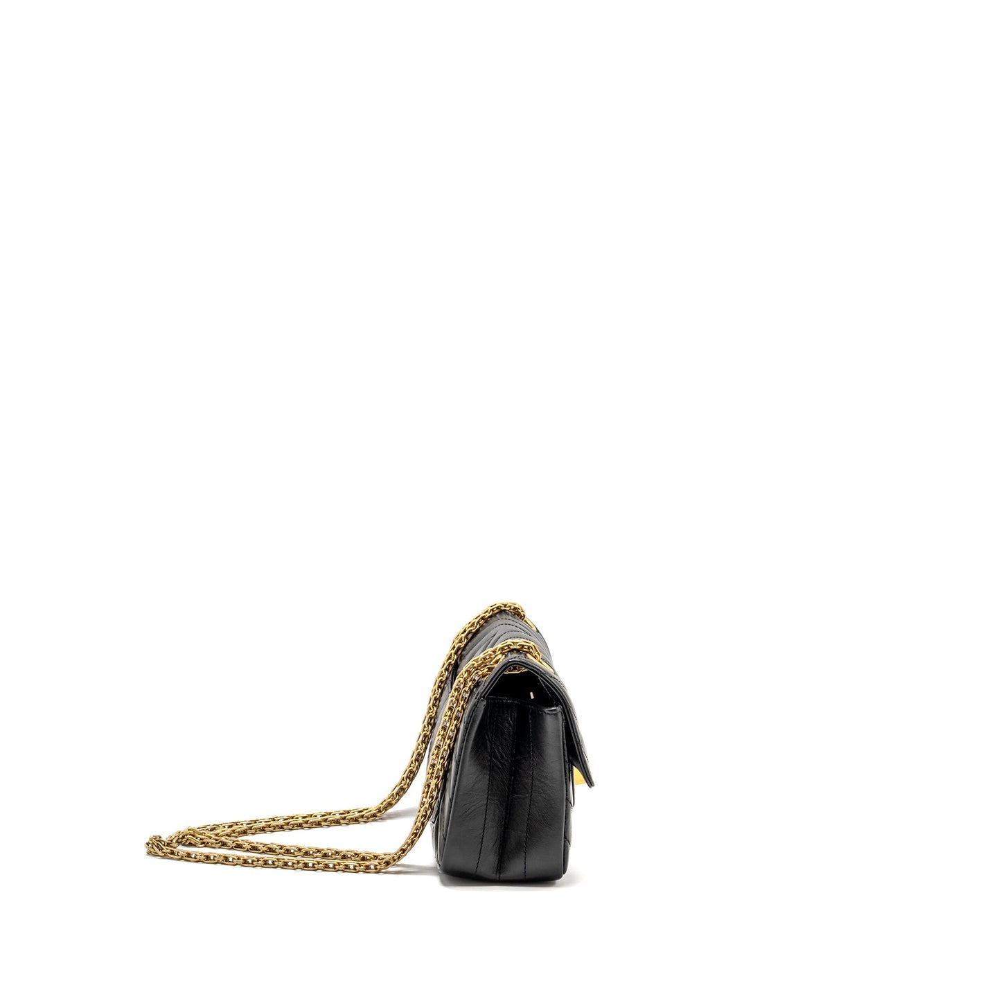 Chanel 2.55 Reissue Chevron Calfskin GHW Microchip Black Mini Bag Microchip 1