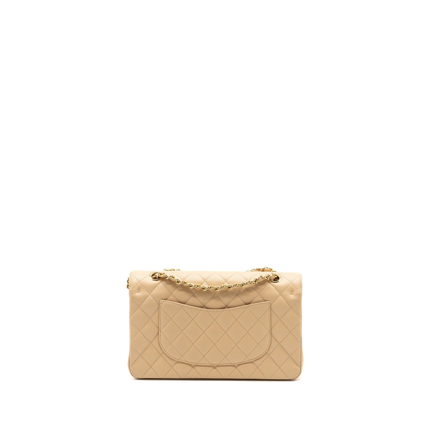 Chanel classic double flap caviar GHW Beige Shoulder Bag Ghw 2