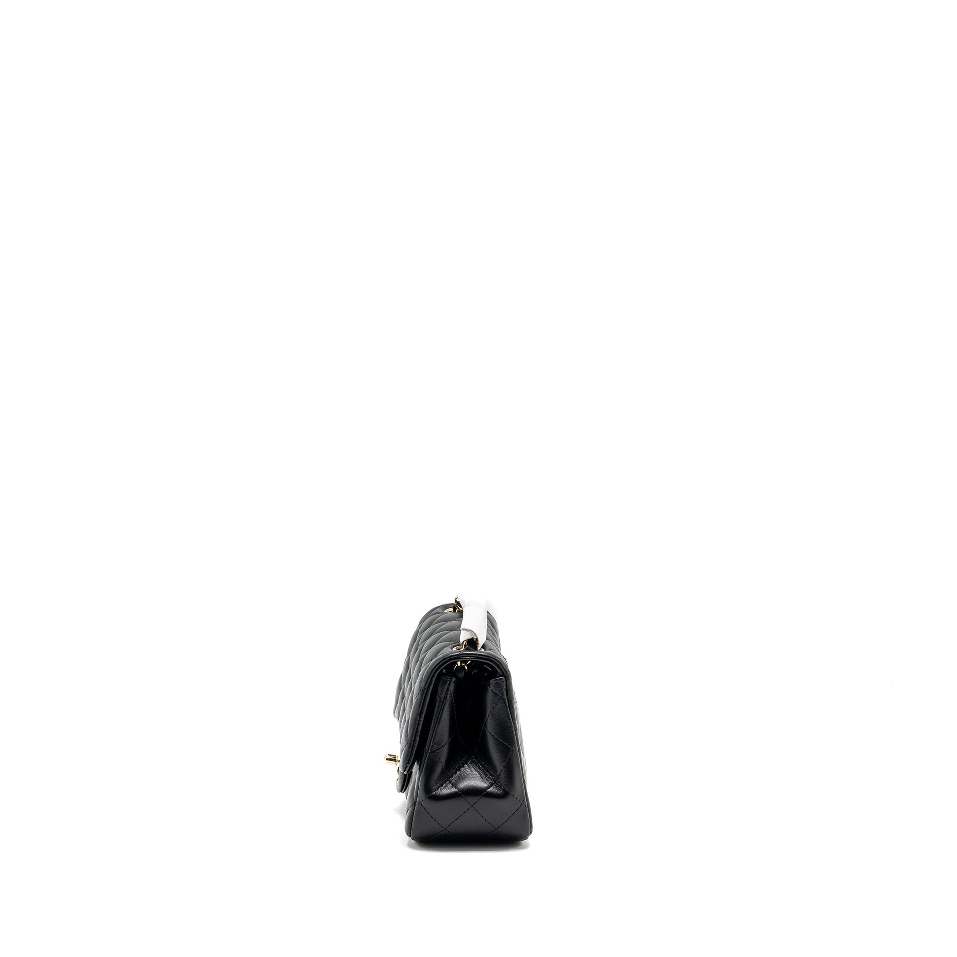Chanel square flap lambskin LGHW microchip Black Shoulder Bag Microchip 2