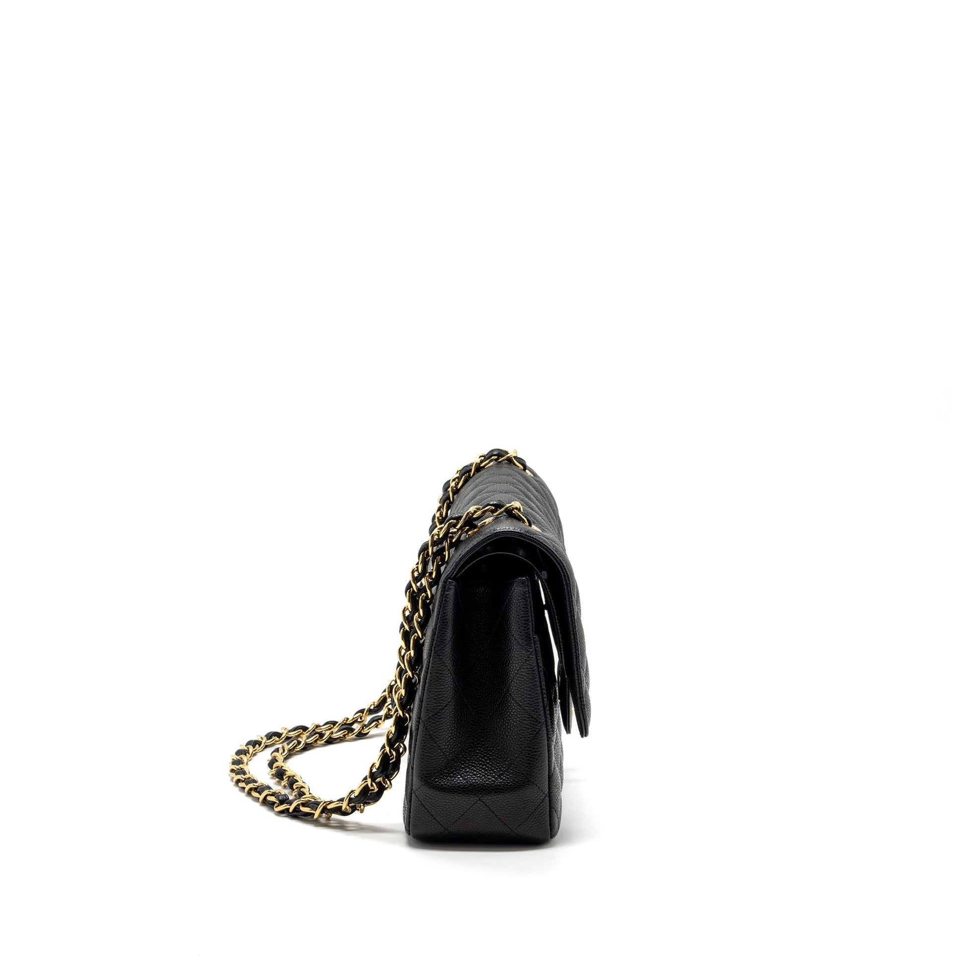Chanel jumbo classic double flap caviar GHW Black Shoulder Bag Ghw 5