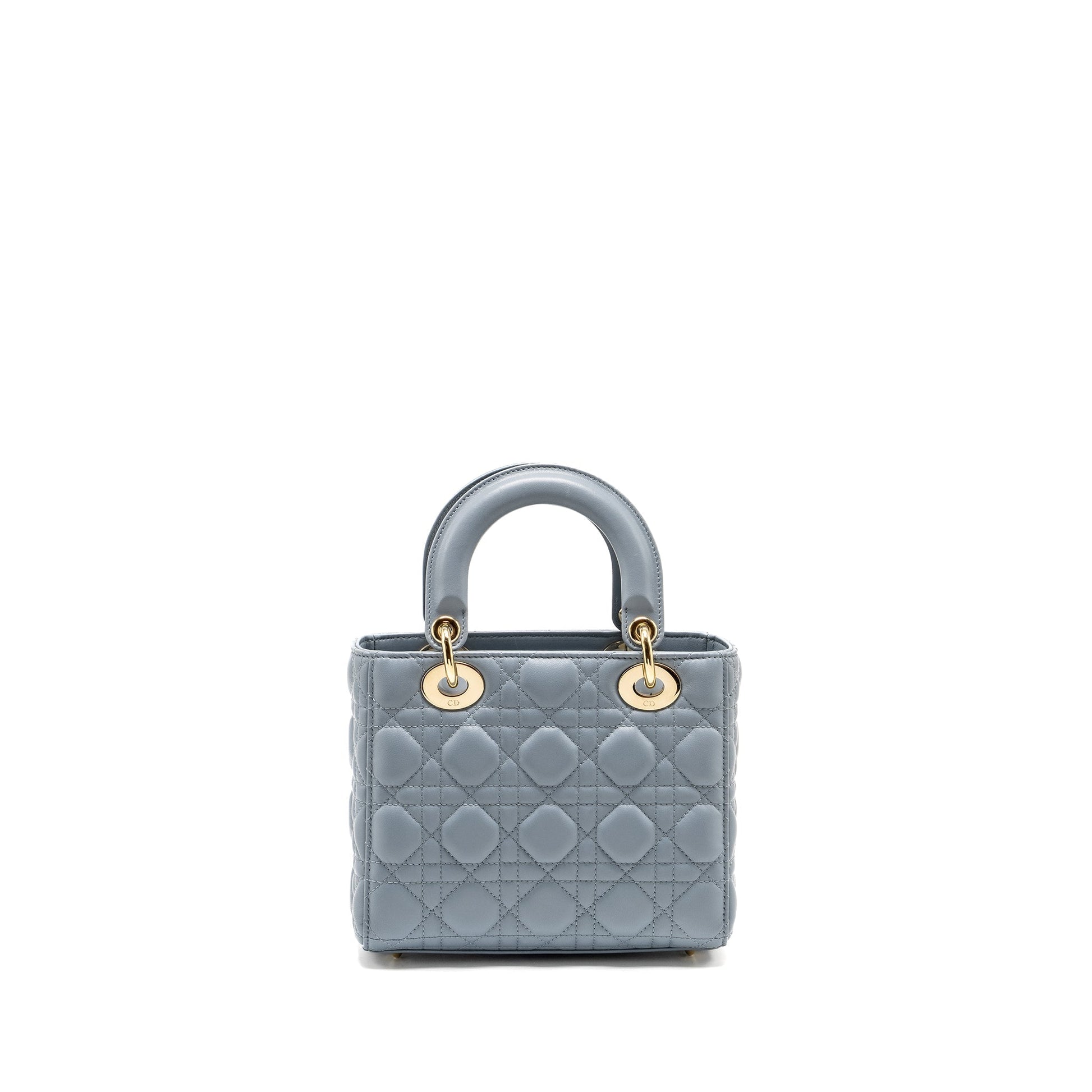 Dior My Lady Lambskin Handbag Blue Small Travel Bag