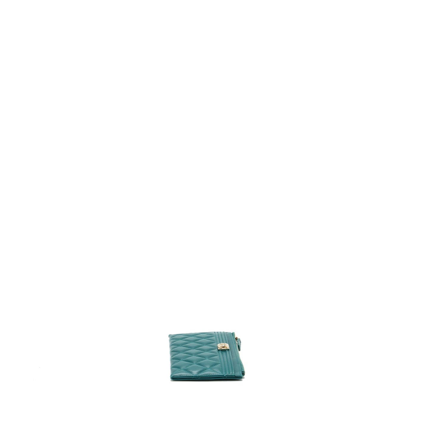Chanel boy zip lambskin LGHW Green Handbag