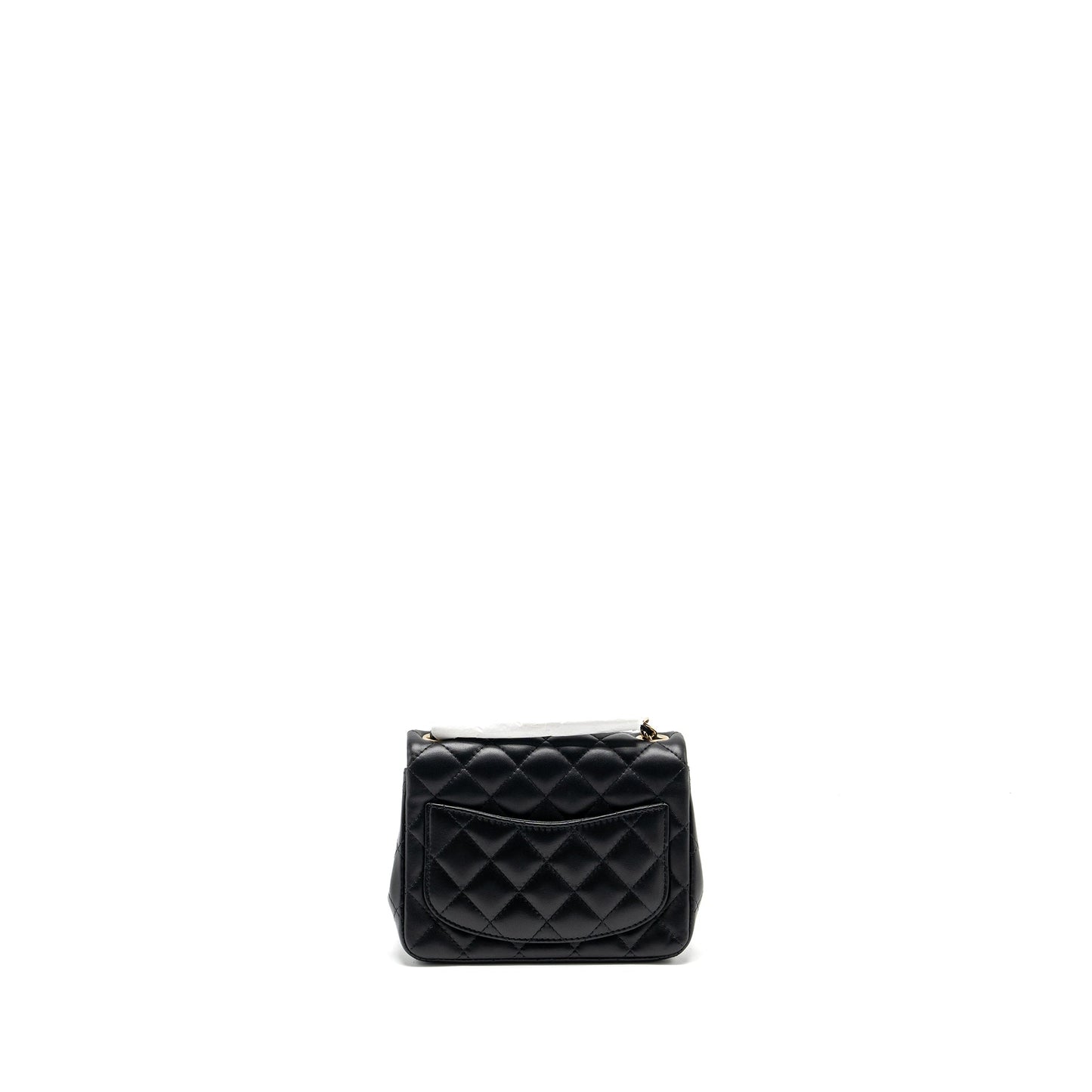 Chanel square flap lambskin LGHW microchip Black Shoulder Bag Microchip 2