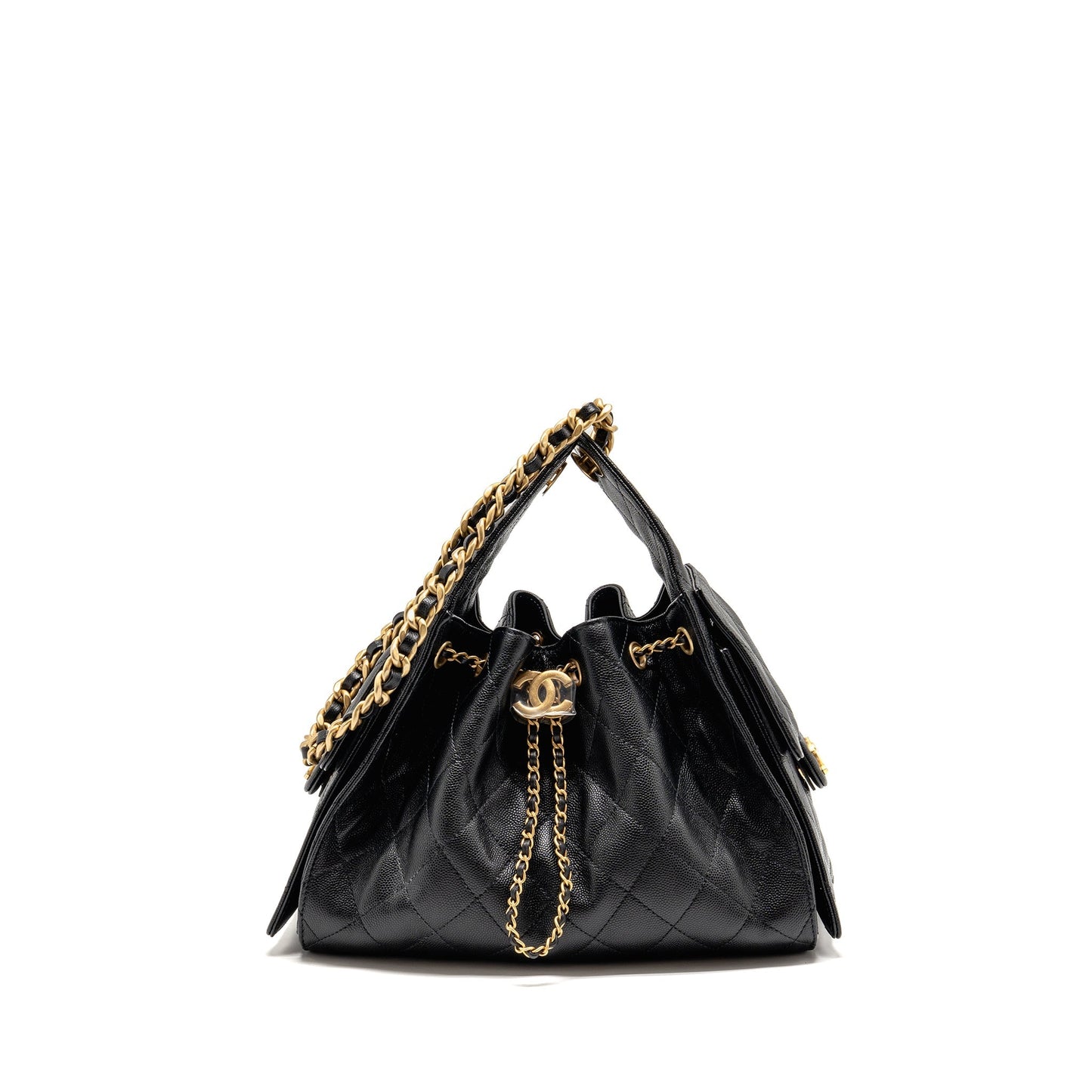 Chanel 25 Caviar GHW Microchip Black Small Handbag Microchip 1