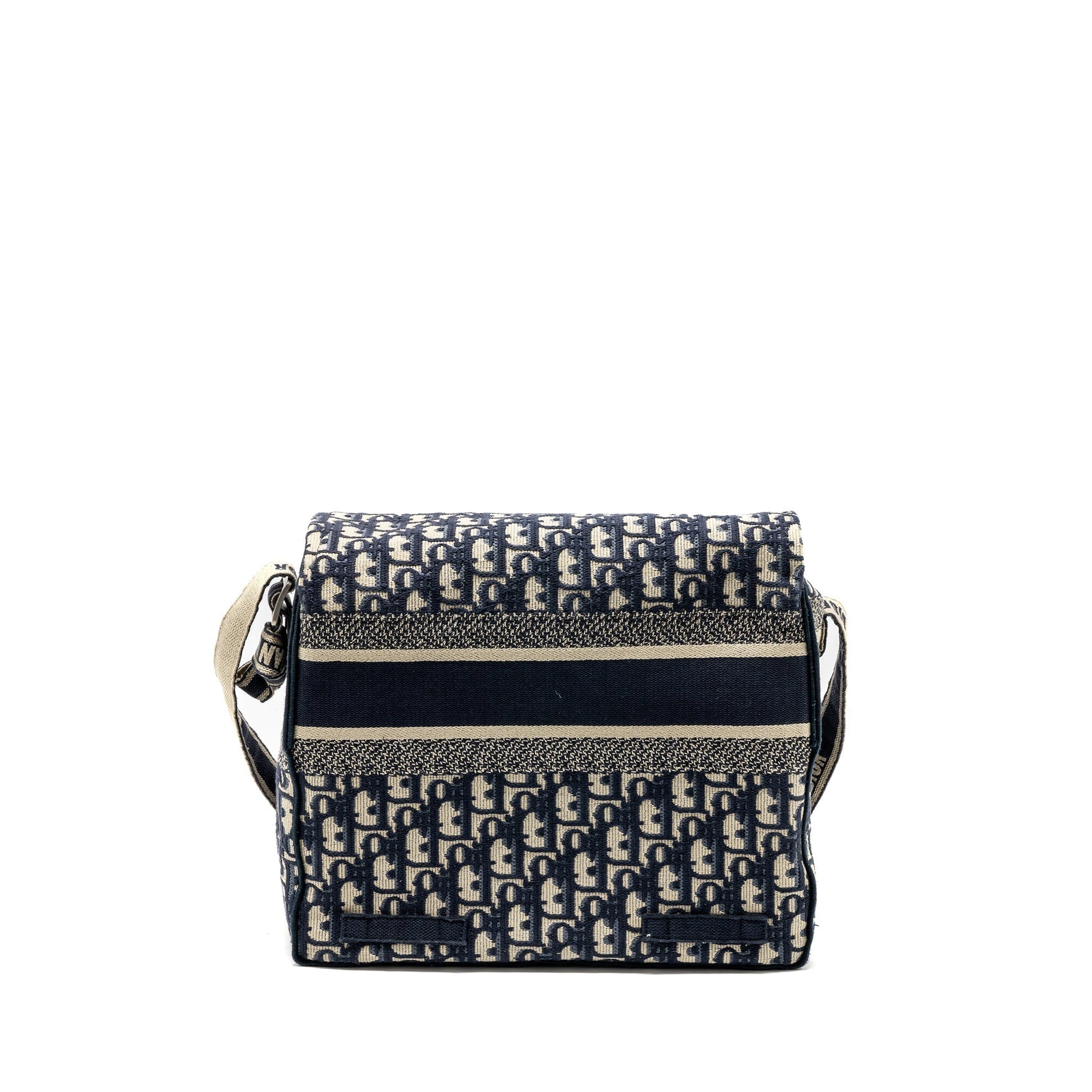 Dior camp Messenger Purse Oblique Embroidery Handbag Blue Travel Bag
