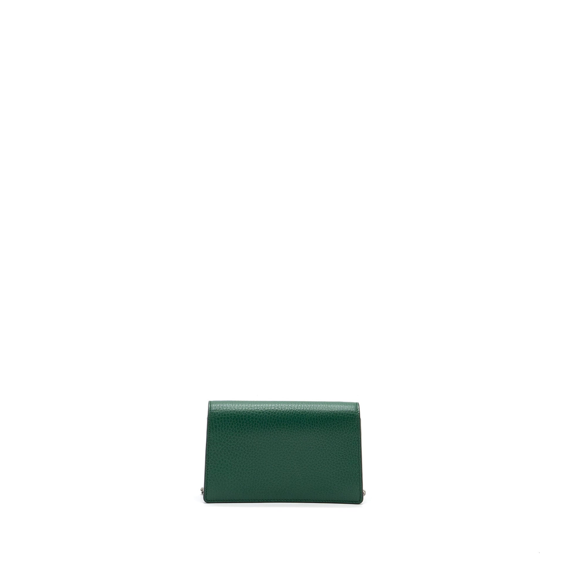 Gucci Dionysus Super Calfskin Brushed Handbag Green Mini Travel Bag