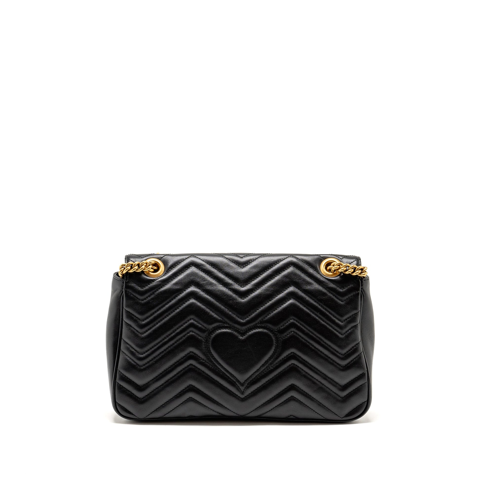 Gucci Marmont Shoulder Bag Calfskin Black Medium