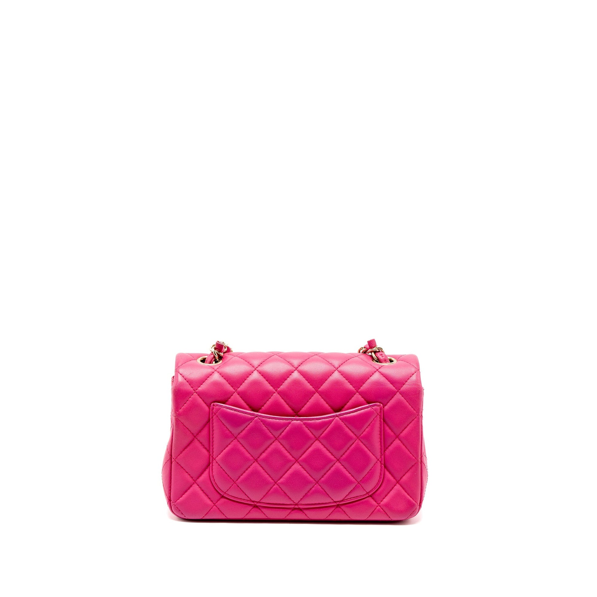 Chanel Rectangular Flap Lambskin LGHW Pink Shoulder Bag