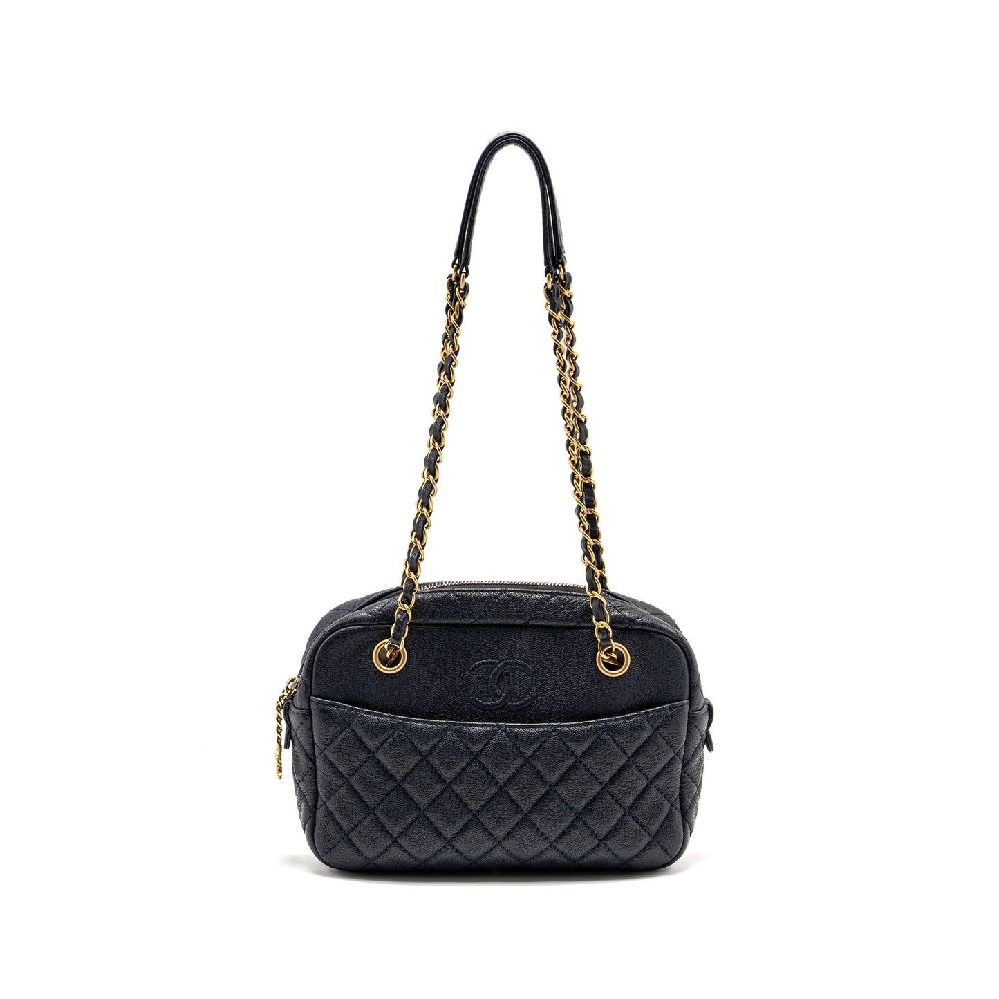Chanel 18C CC Camera Calfskin Navy GHW Crossbody Bag