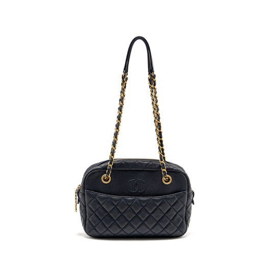 Chanel 18C CC Camera Calfskin Navy GHW Crossbody Bag
