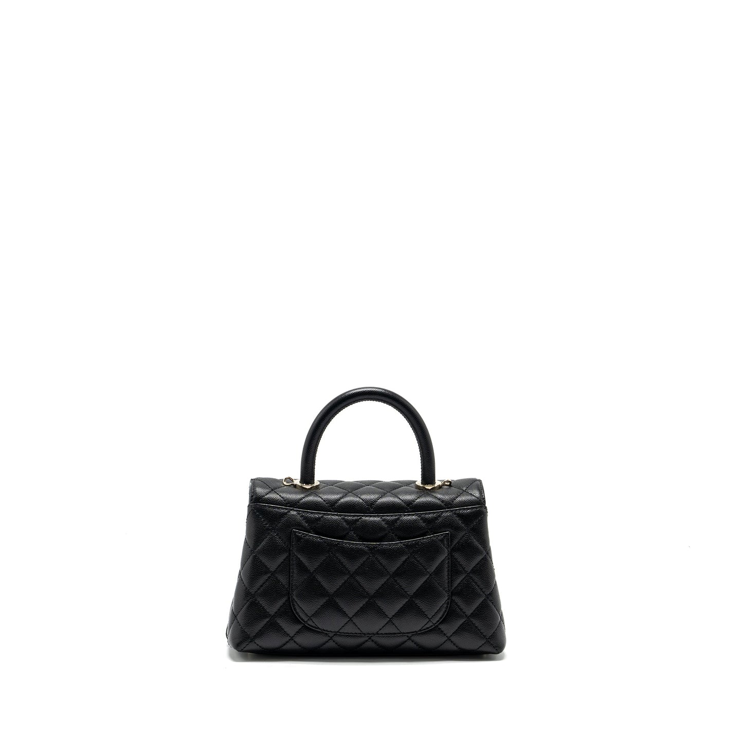 Chanel Coco Handle Caviar LGHW Microchip Black Small Handbag Microchip 14