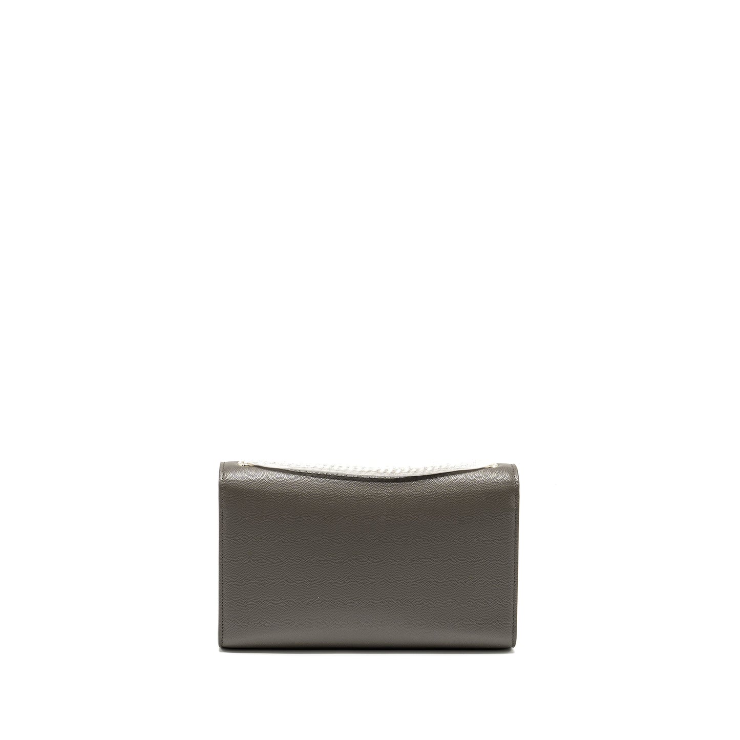 YSL Saint Laurent Kate Purse Grained Calfskin Grey Travel Bag Medium