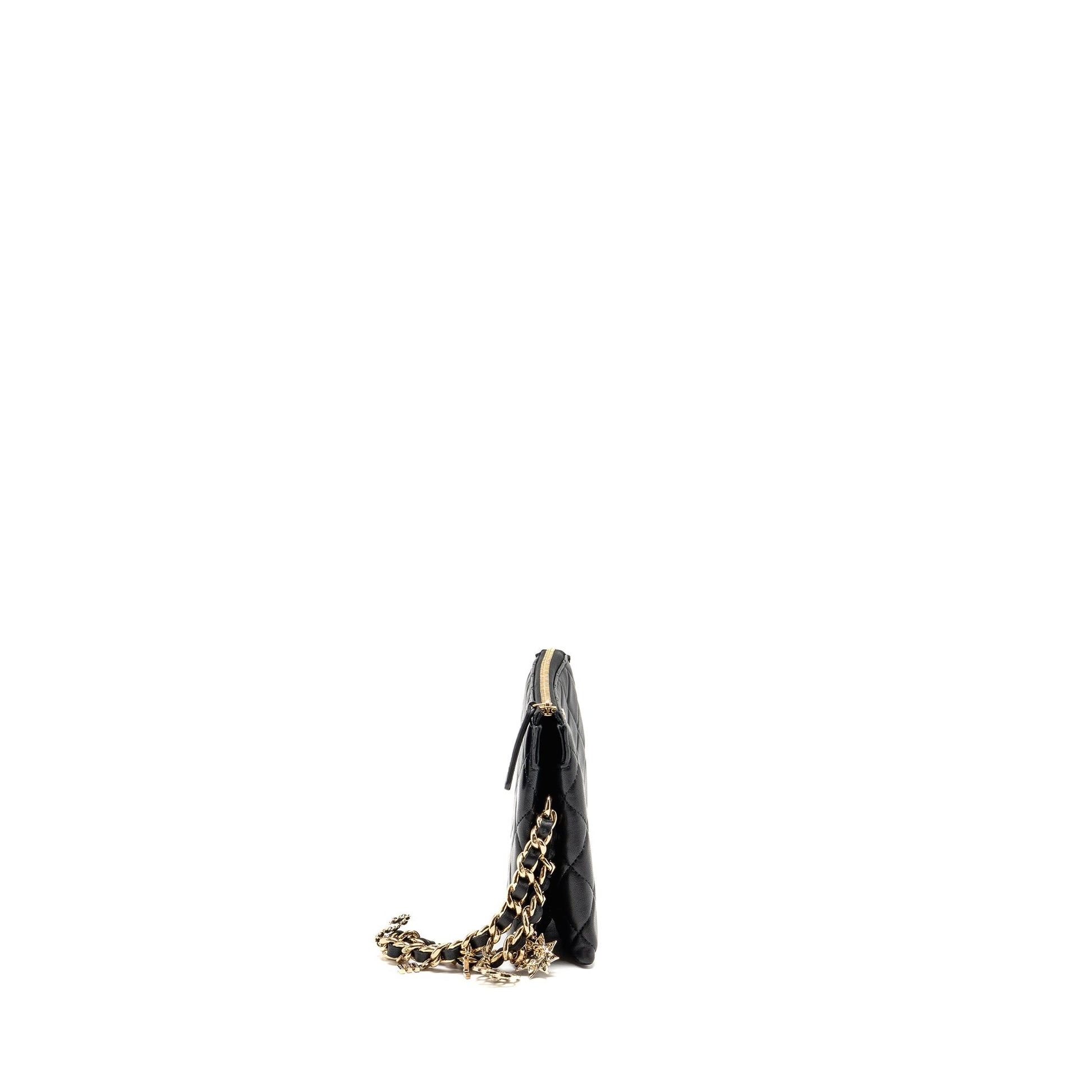 Chanel Coco Charms Quilted Lambskin LGHW Black Key Chain