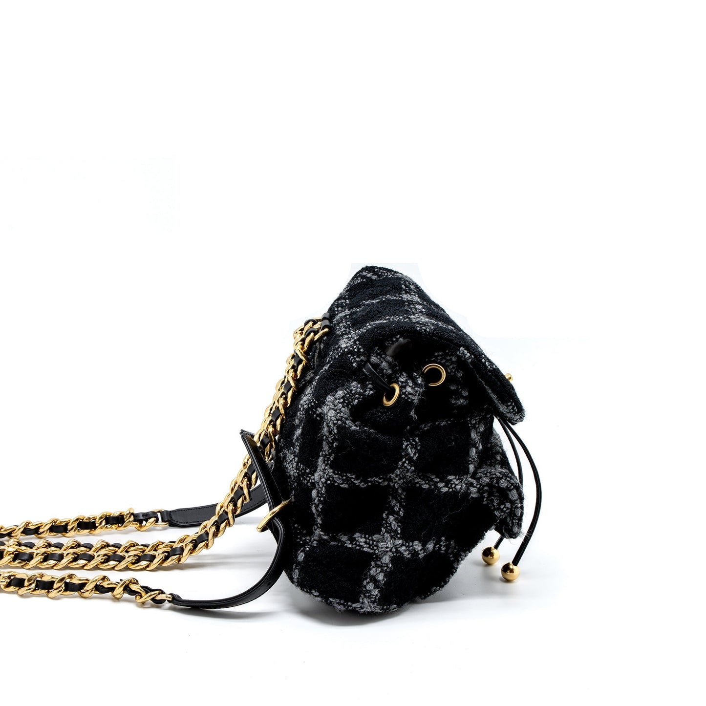 Chanel Duma Backpack Tweed Multicoloured Brushed GHW