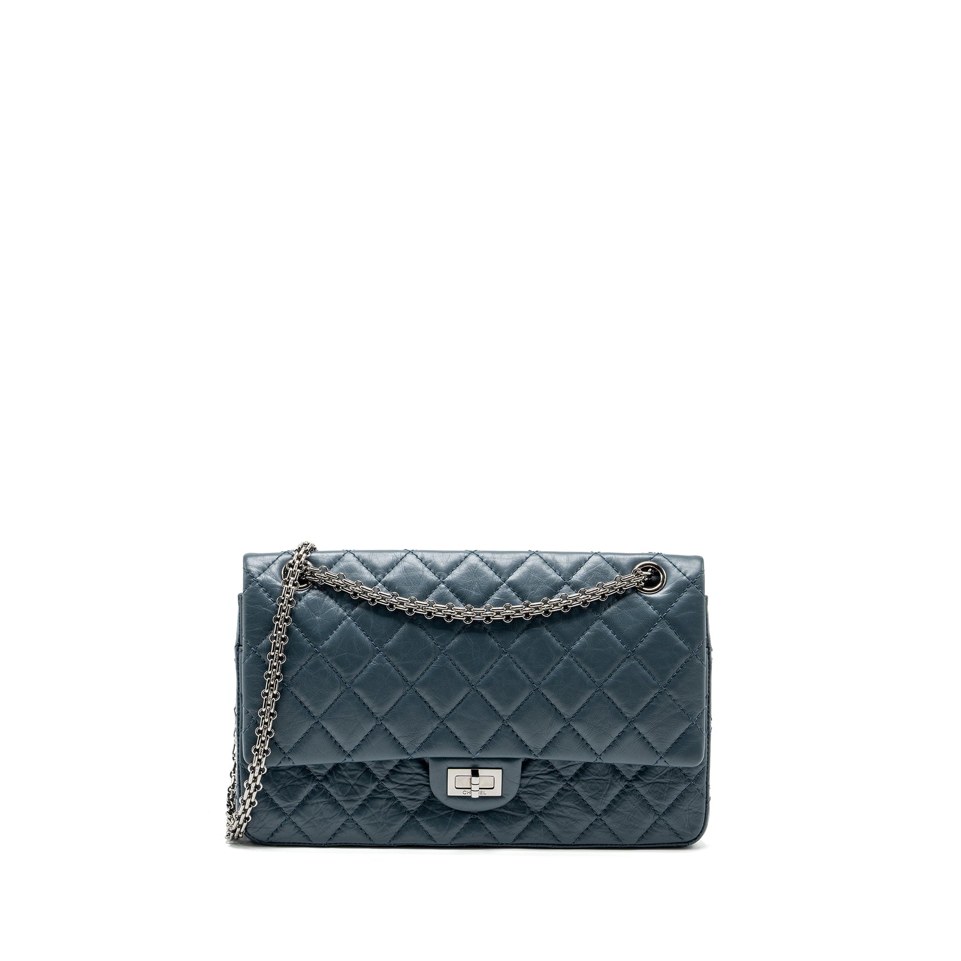 Chanel 2.55 reissue Flap Aged Calfskin Petrol Blue Green Shoulder Bag