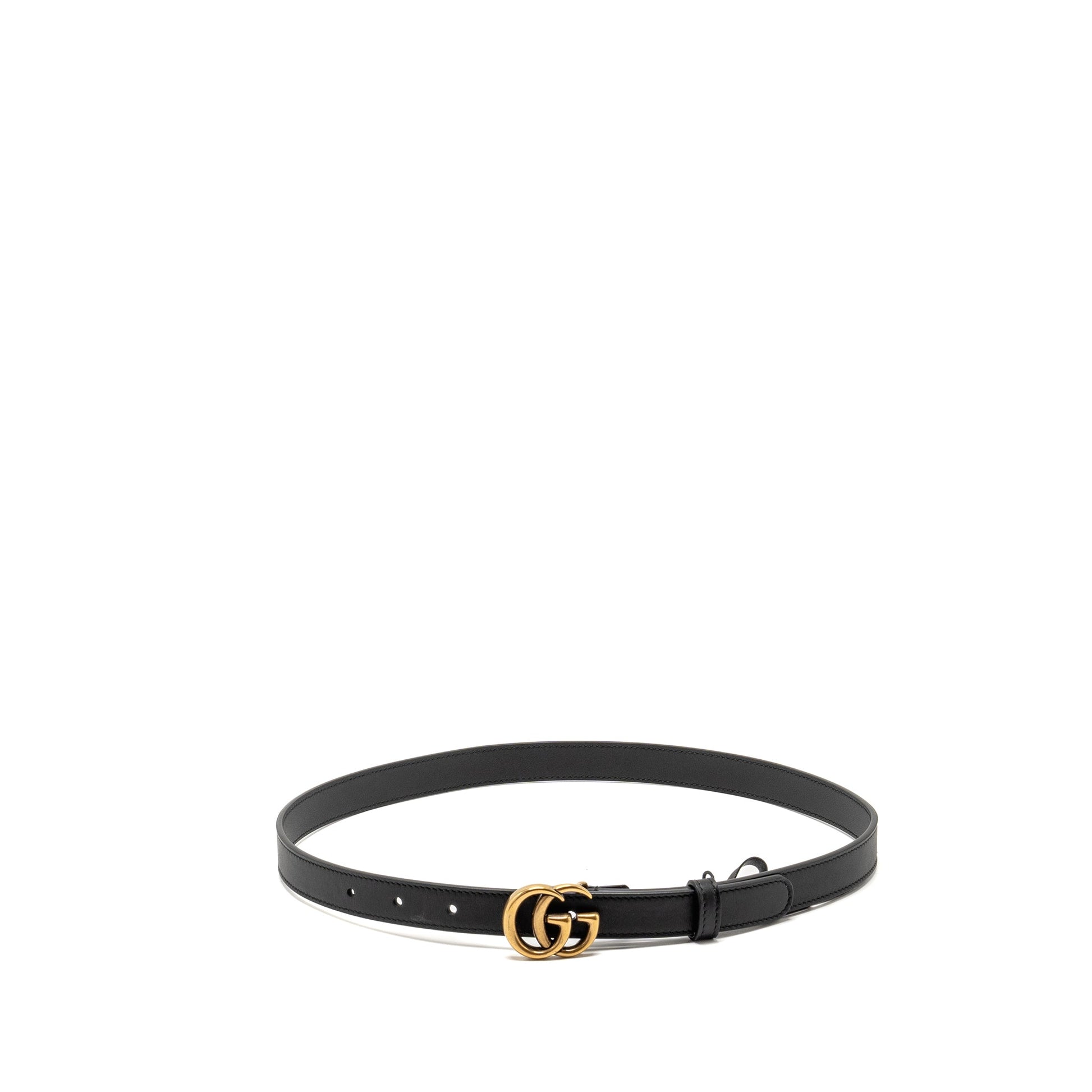 Gucci Size Marmont Thin Belt Handbag Black Accessory Ghw 1