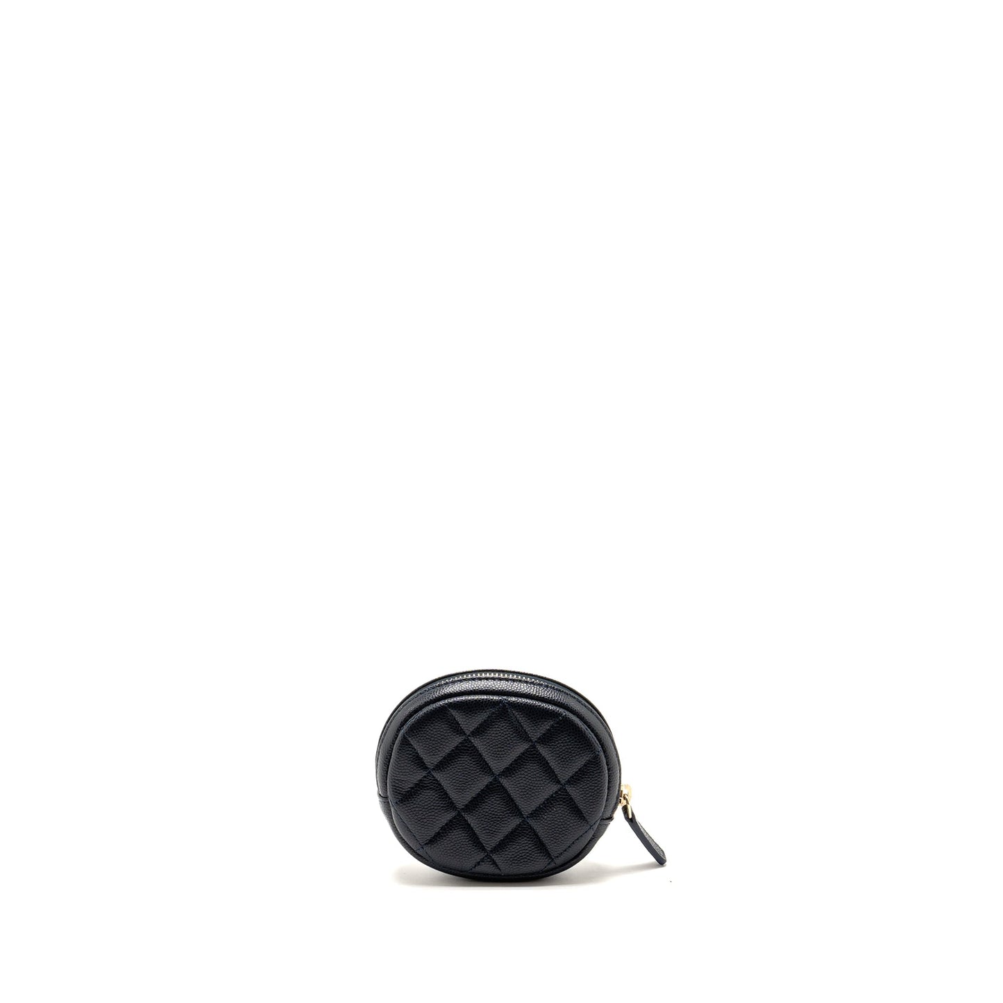 Chanel Zipper Coin Purse Caviar Navy LGHW Wallet Case