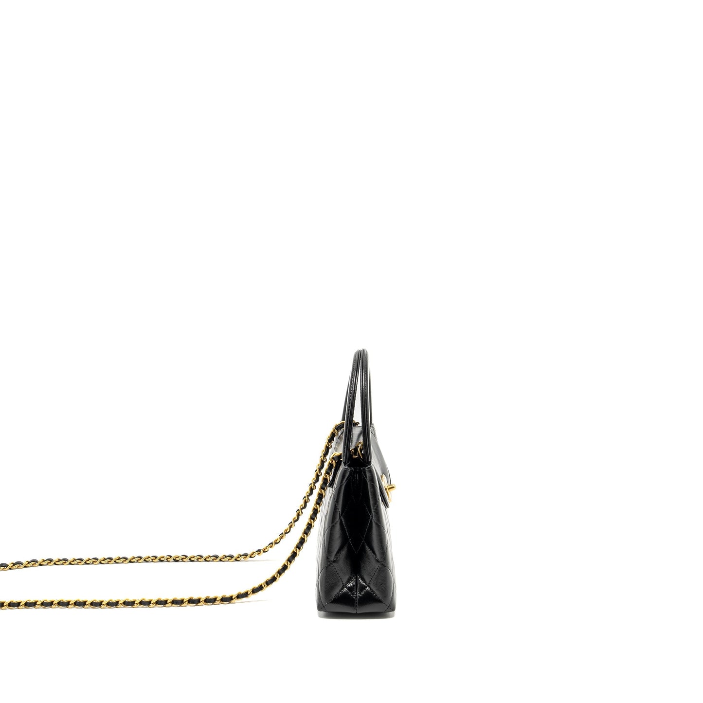 Chanel Kelly Shopping Calfskin GHW Microchip Black Tote Bag Microchip 2