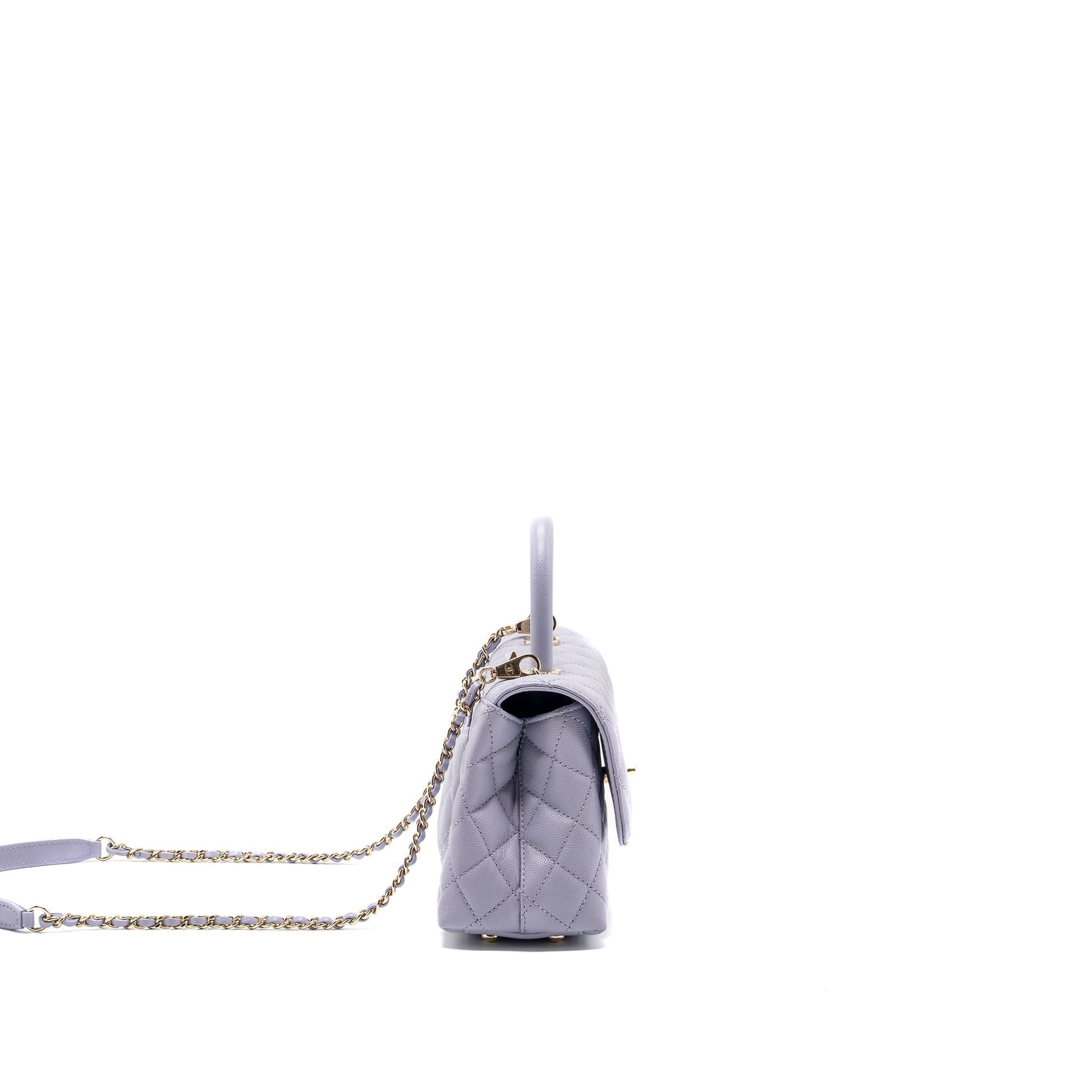 Chanel Coco Handle Caviar Light Purple LGHW Small Handbag