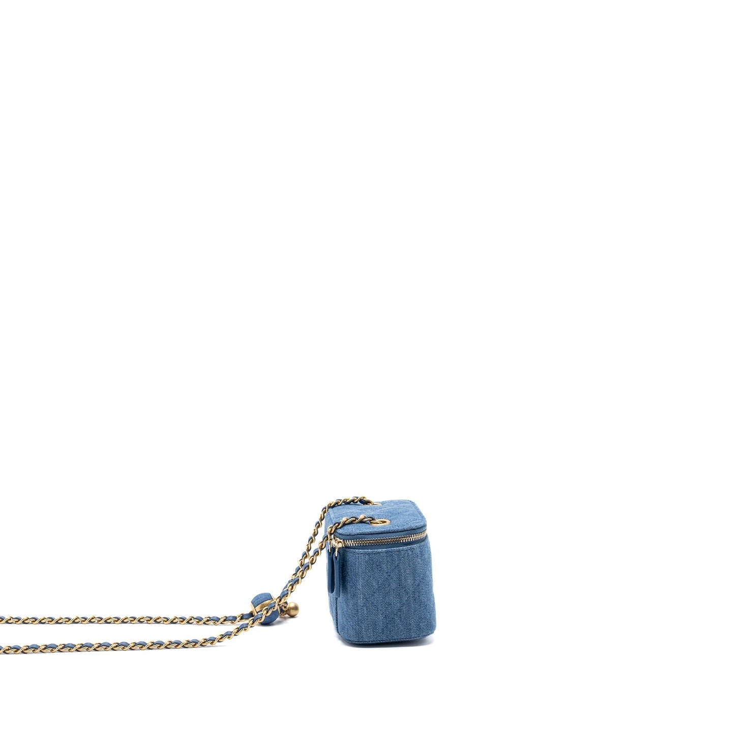 Chanel pearl crush vanity Denim GHW Blue Mini Bag