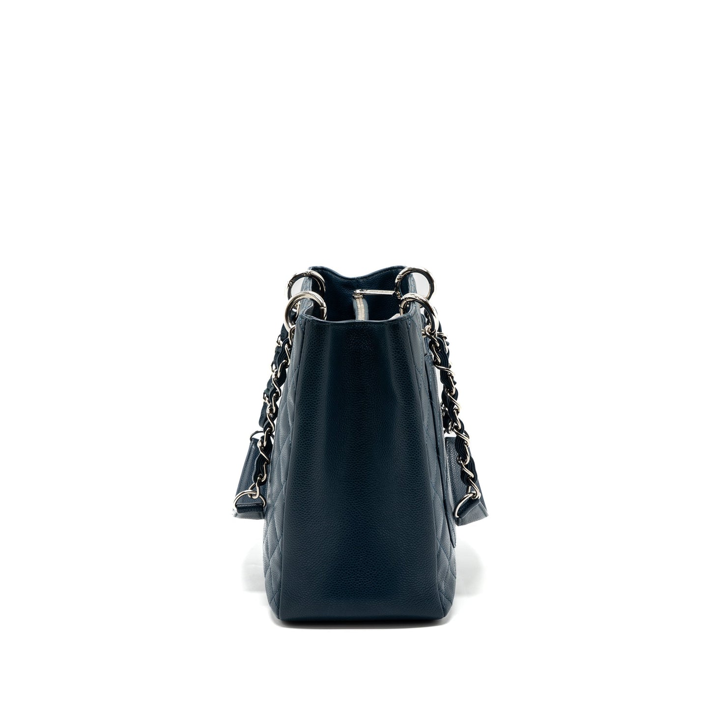 Chanel Grand Shopping GST Caviar Dark SHW Blue Tote Bag