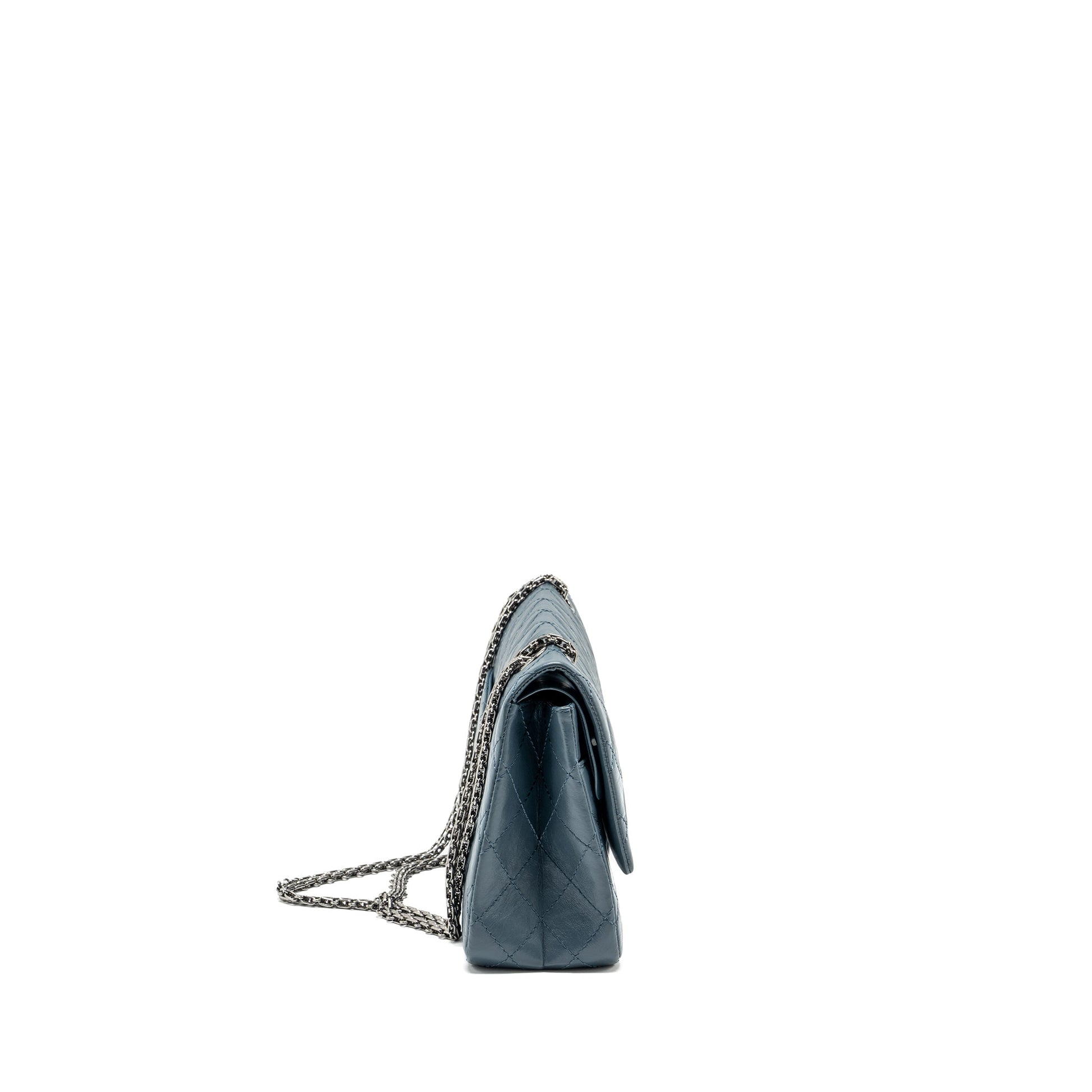 Chanel 2.55 reissue Flap Aged Calfskin Petrol Blue Green Shoulder Bag