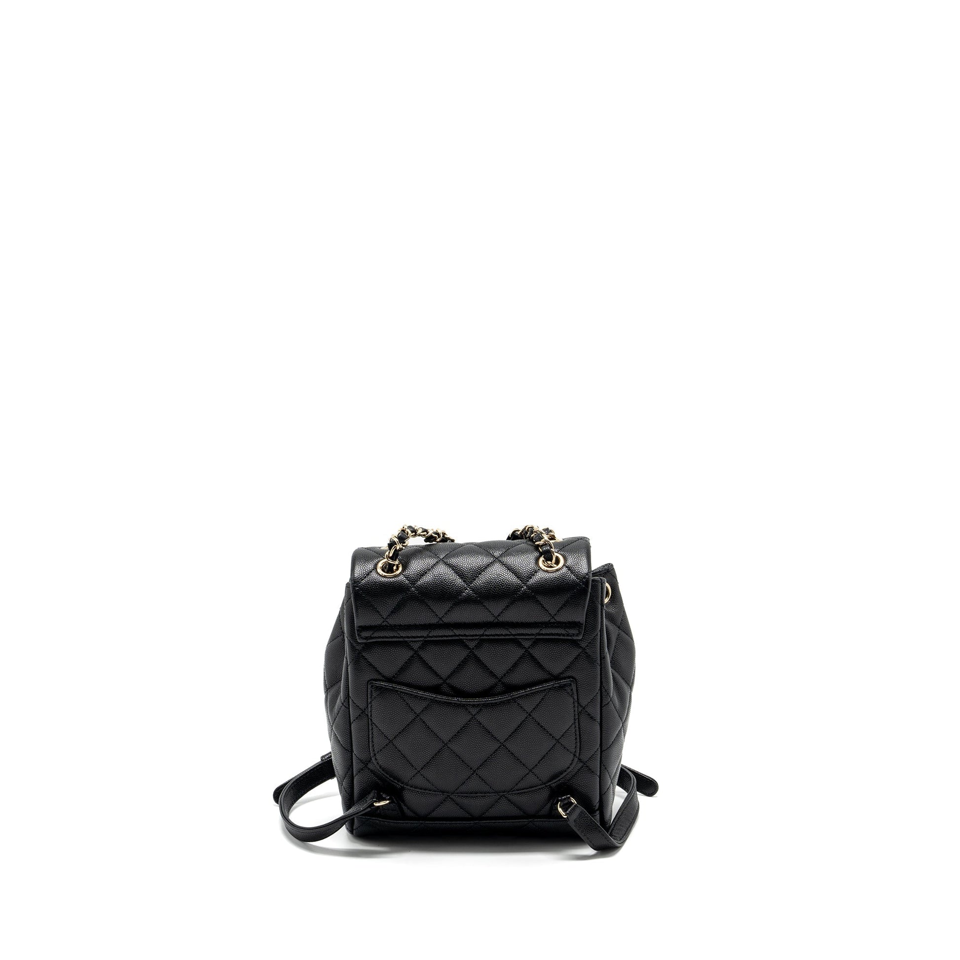 Chanel 23s Backpack Caviar LGHW Microchip Black