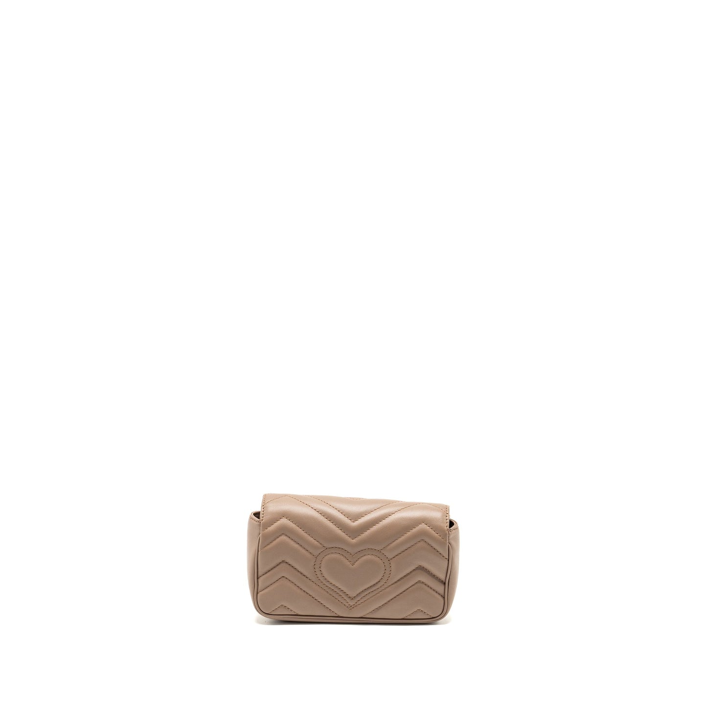 Gucci Super Marmont Bag Calfskin Beige Mini Travel Bag Ghw 1