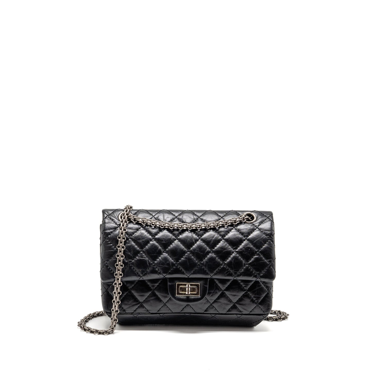 Chanel 2.55 Reissue flap aged calfskin GHW Black Small Shoulder Bag Ghw 4