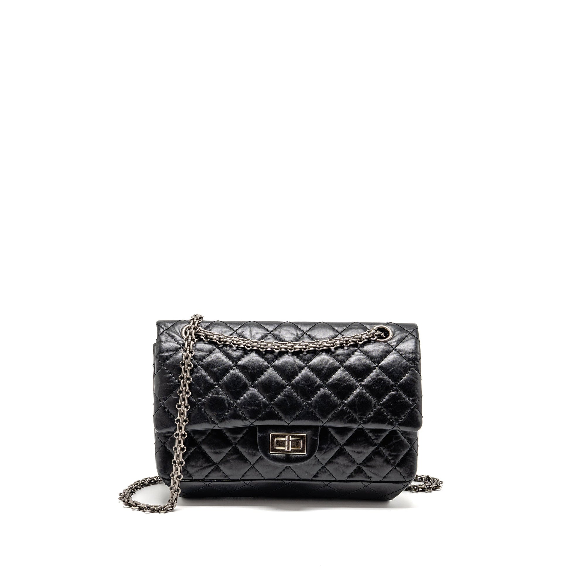 Chanel 2.55 Reissue flap aged calfskin GHW Black Small Shoulder Bag Ghw 4