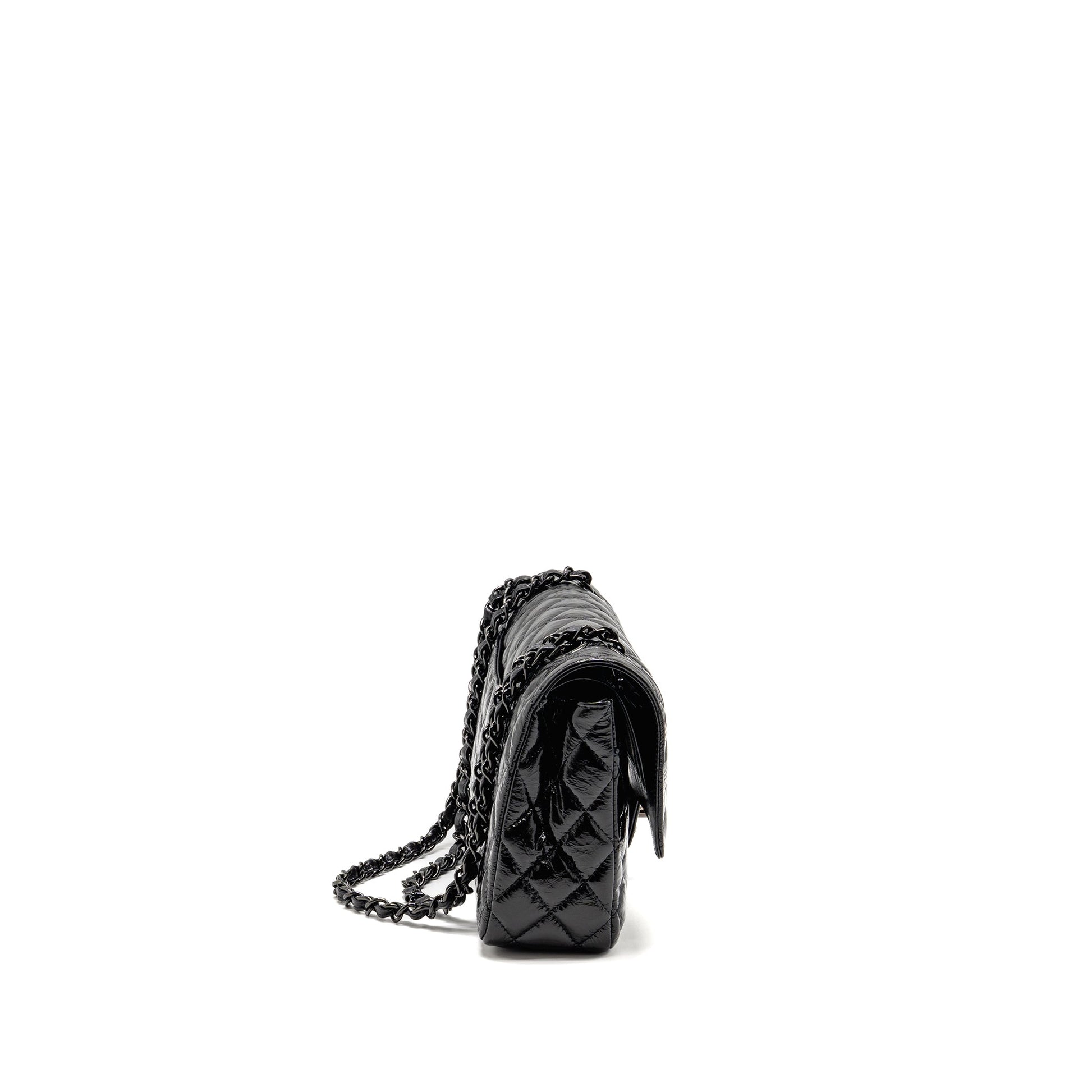 Chanel Classic Double Flap Patent SO Black Shoulder Bag
