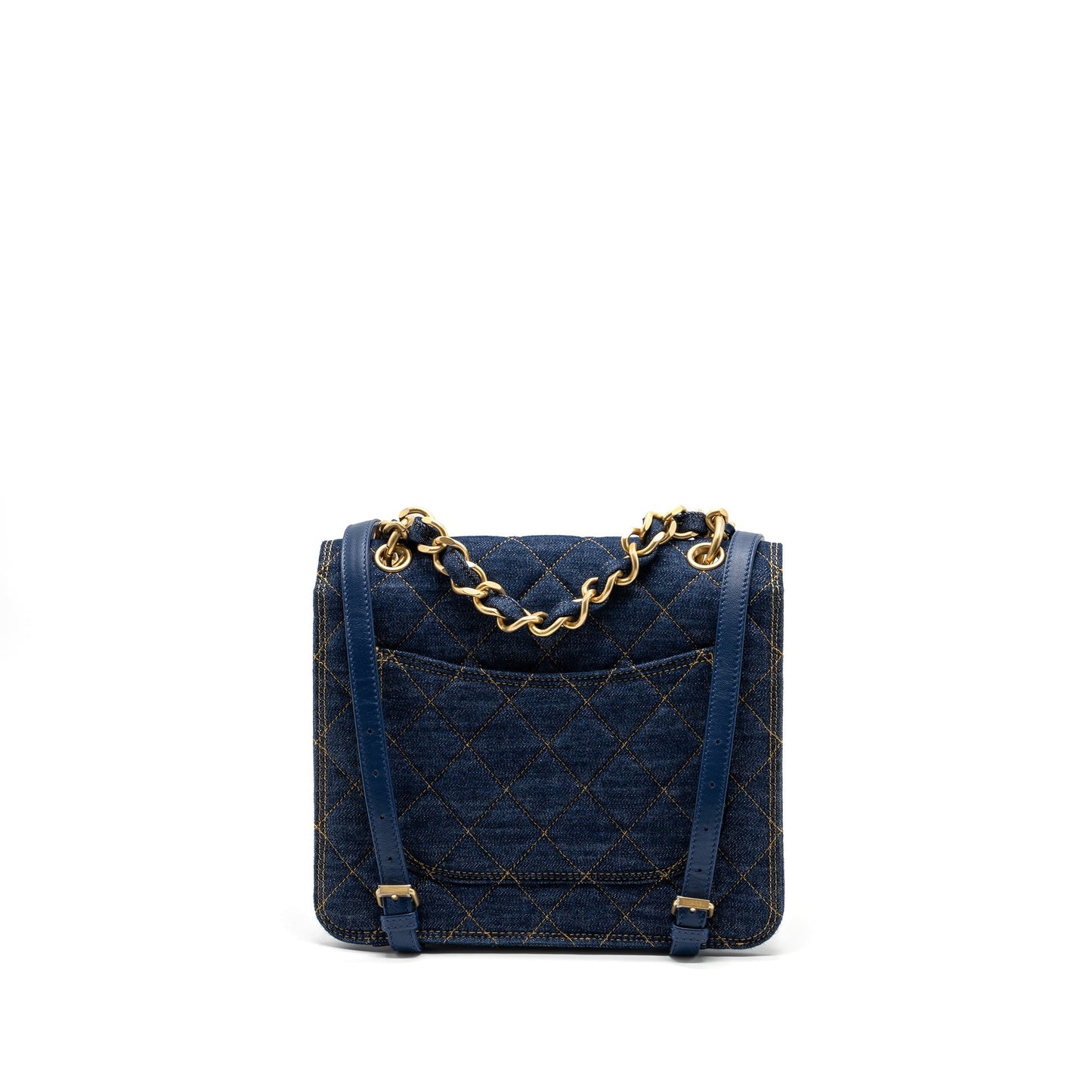 Chanel 23S Flap Backpack Denim Brushed GHW Blue Microchip 1