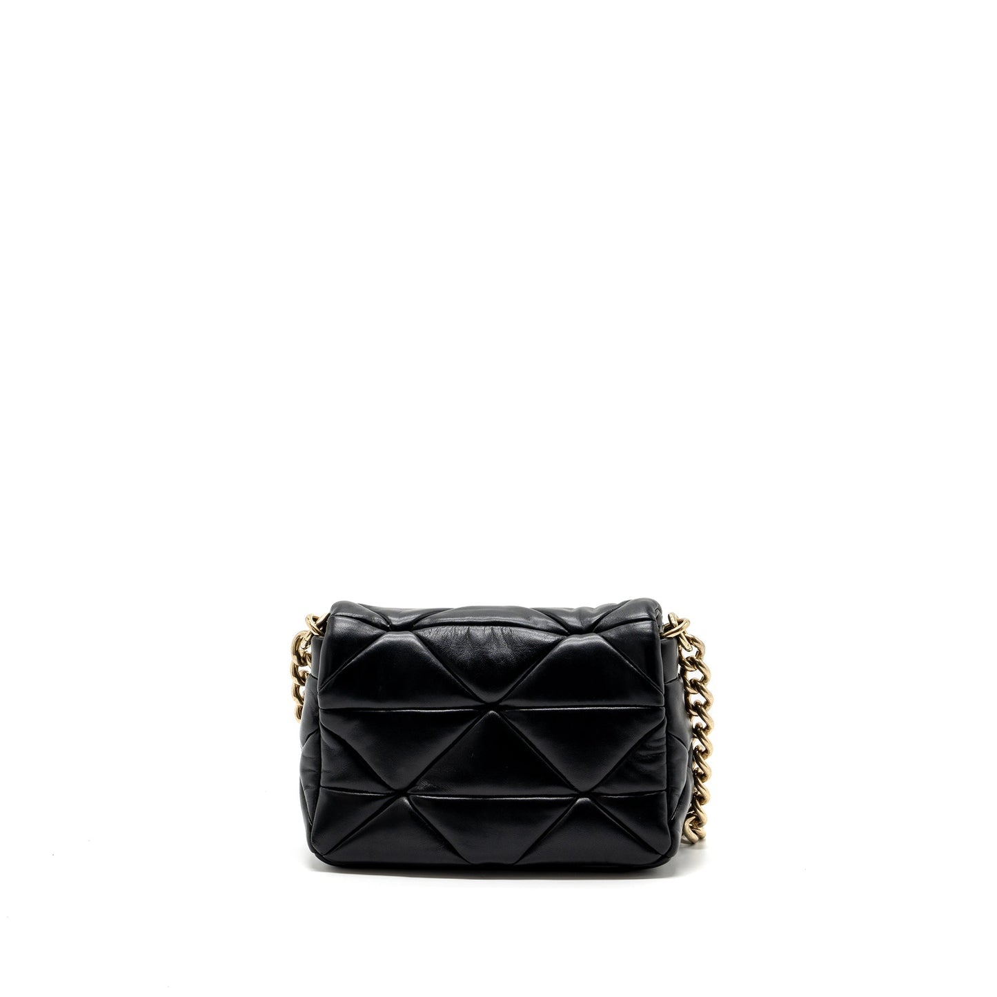 Prada Pattina In Pelle Nappa Patch Handbag Black Travel Bag