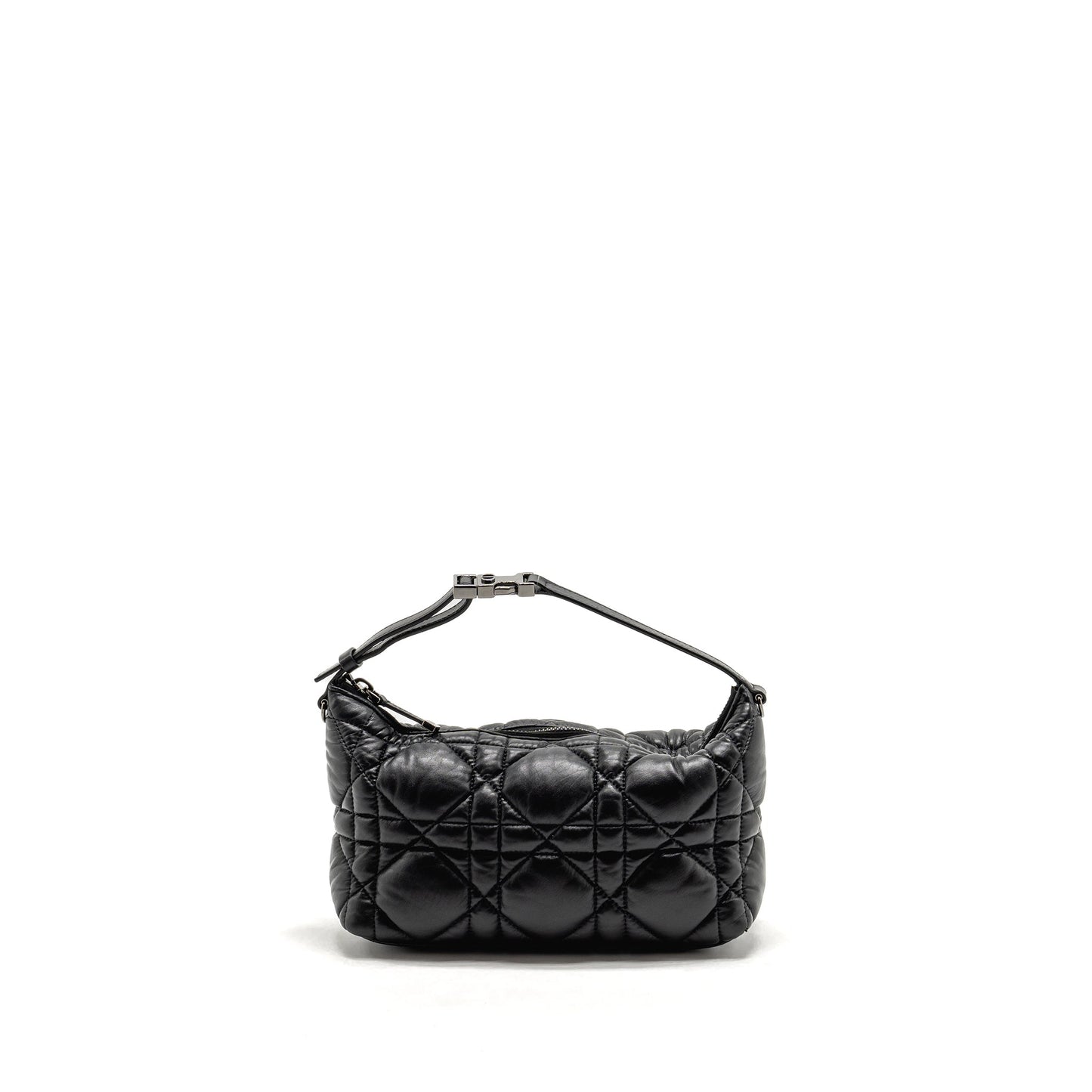Dior travel Nomad Pouch Macrocannage Calfskin Handbag Black Medium Travel Bag