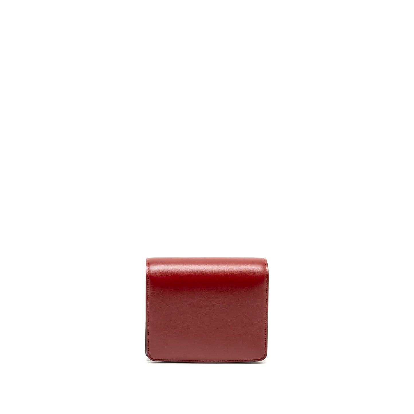 Celine Classic Box Purse Calfskin Handbag Red Mini Travel Bag