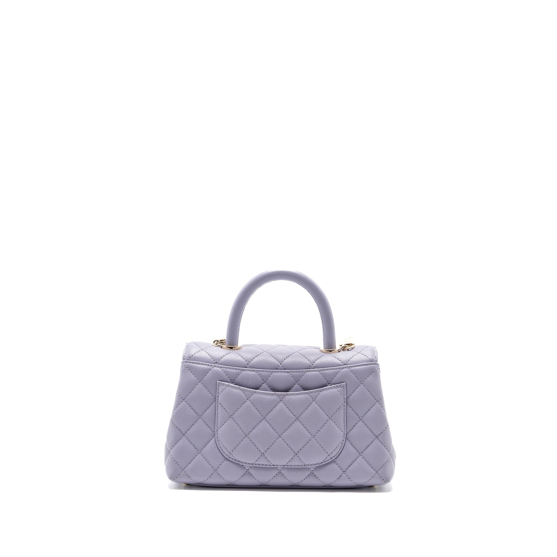Chanel Coco Handle Caviar Light Purple LGHW Small Handbag
