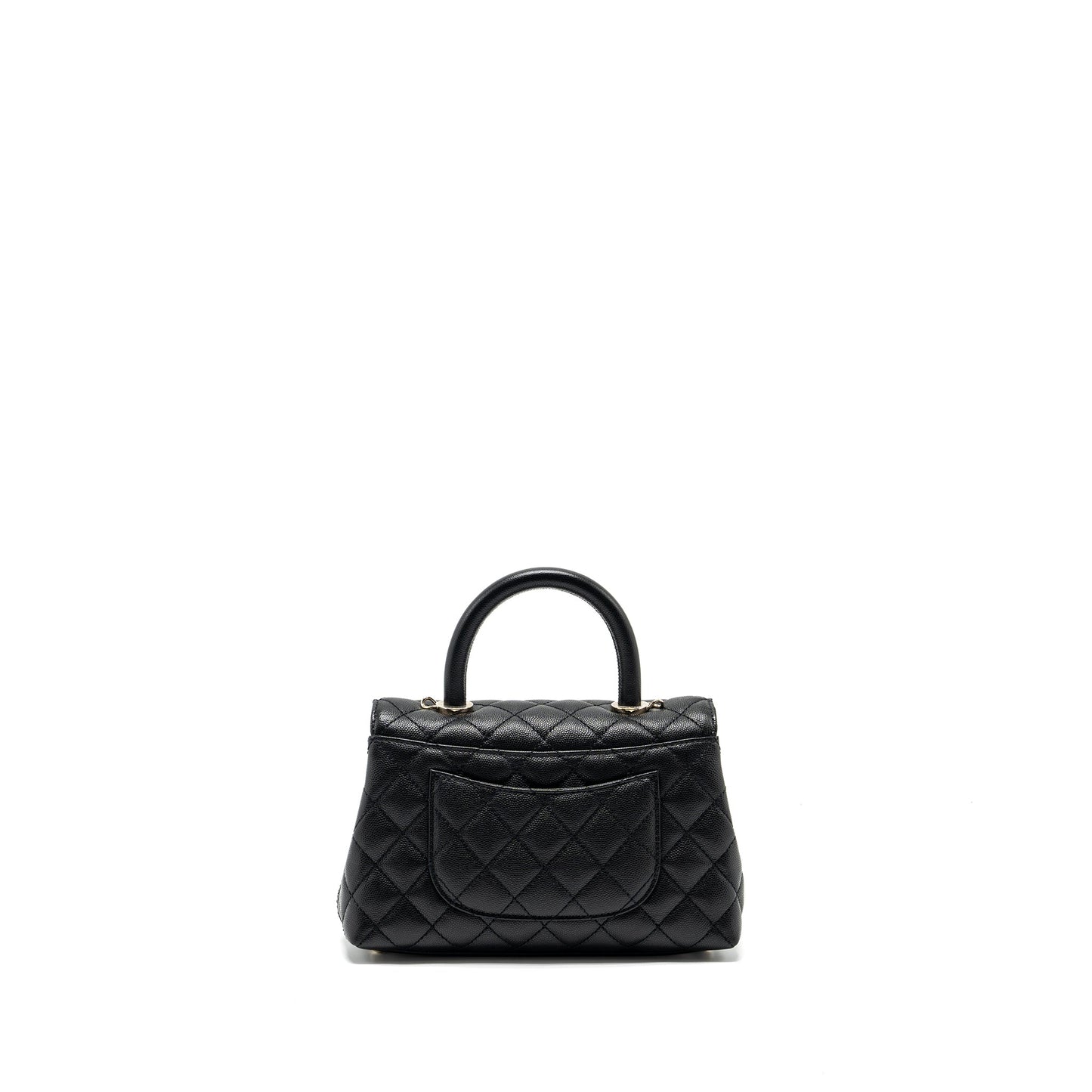 Chanel COCO HANDLE CAVIAR LGHW microchip Black Small Handbag Microchip 1