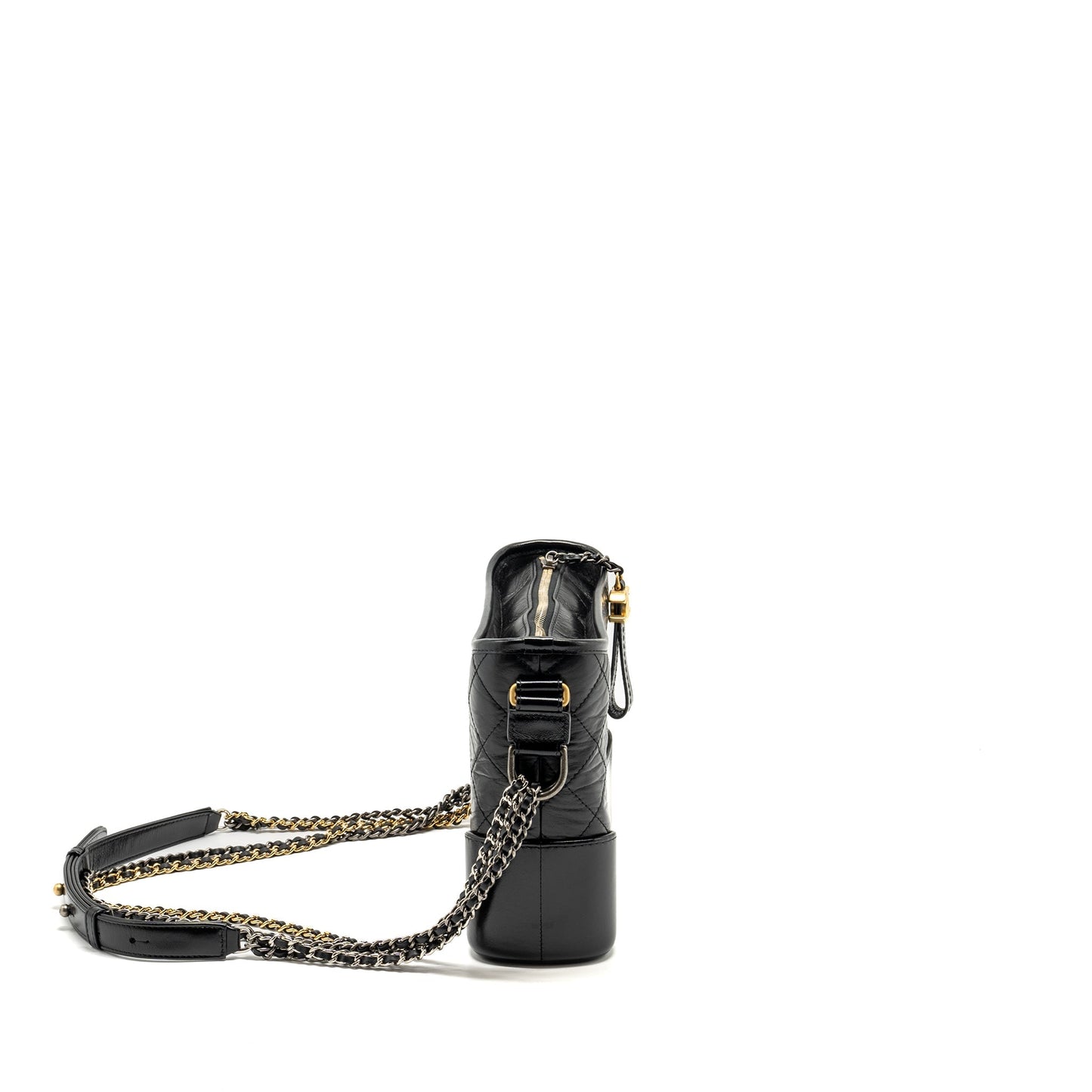 Chanel New Gabrielle Hobo Calfskin Hardware Microchip Multicolour Black Shoulder Bag Hardware Microchip