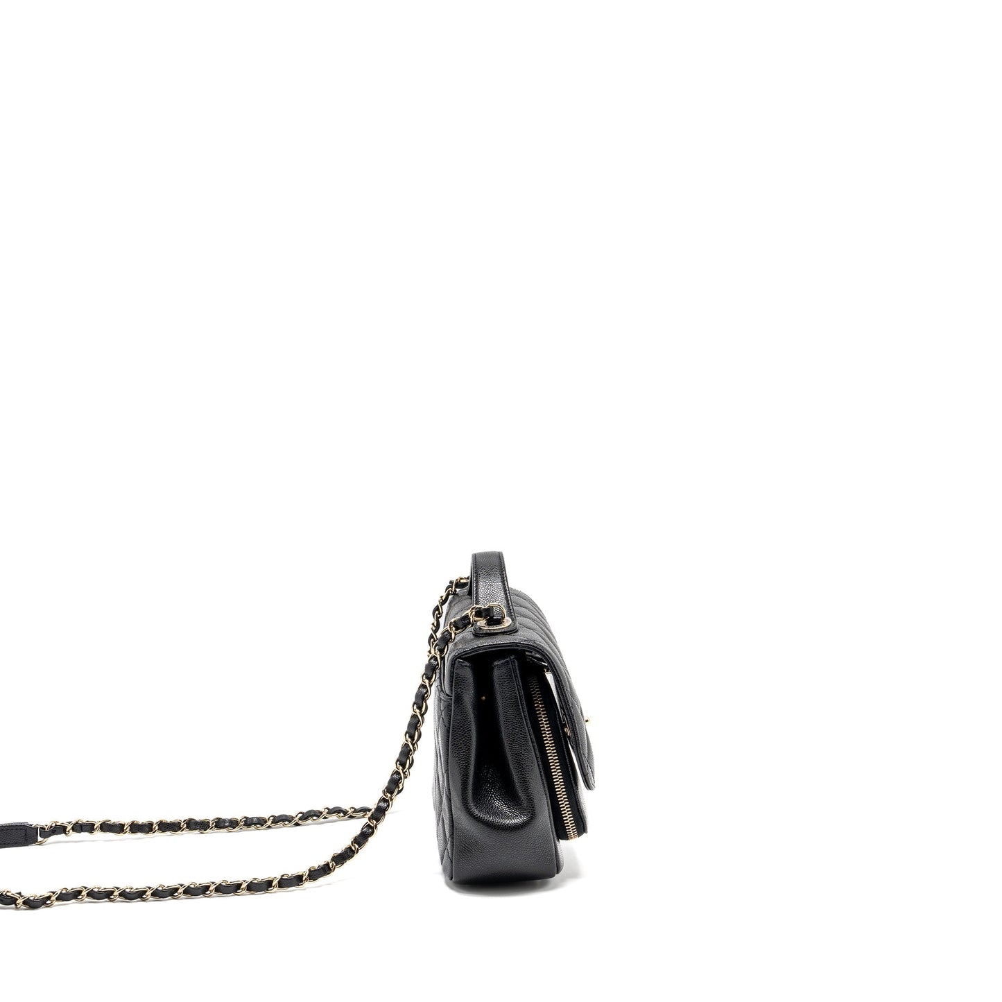 Chanel business affinity caviar LGHW Microchip Black Handbag Lghw Microchip